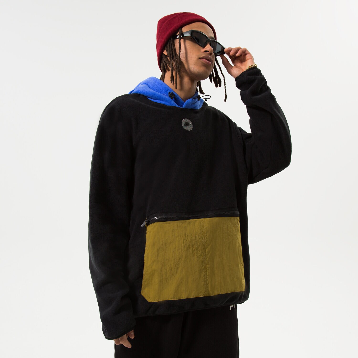 Bărbați bluză NIKE BLUZĂ CU GLUGĂ M NSW SPU HOODY POLAR DZ5641-010 Negru