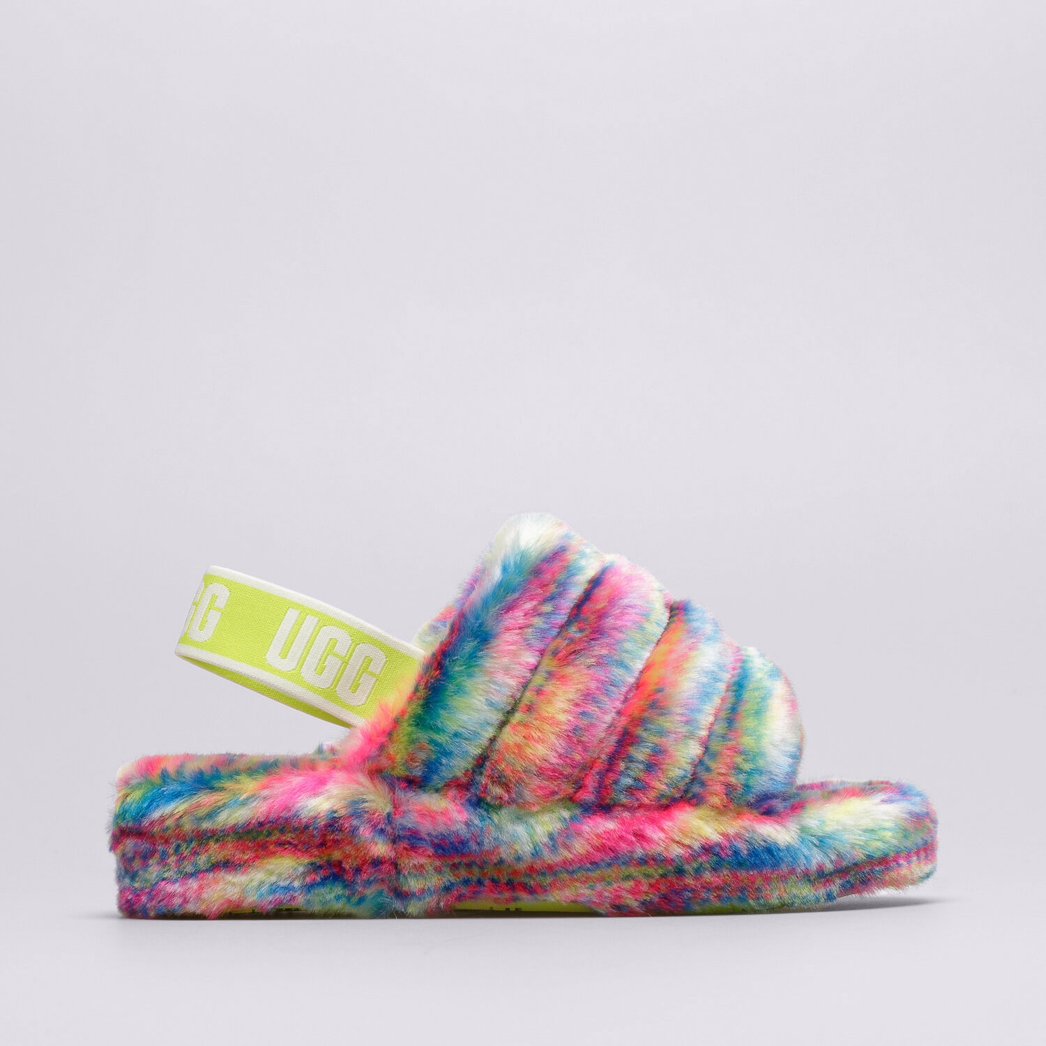 Femei șlapi UGG FLUFF YEAH PIXEL 1125007-WHITE Alb