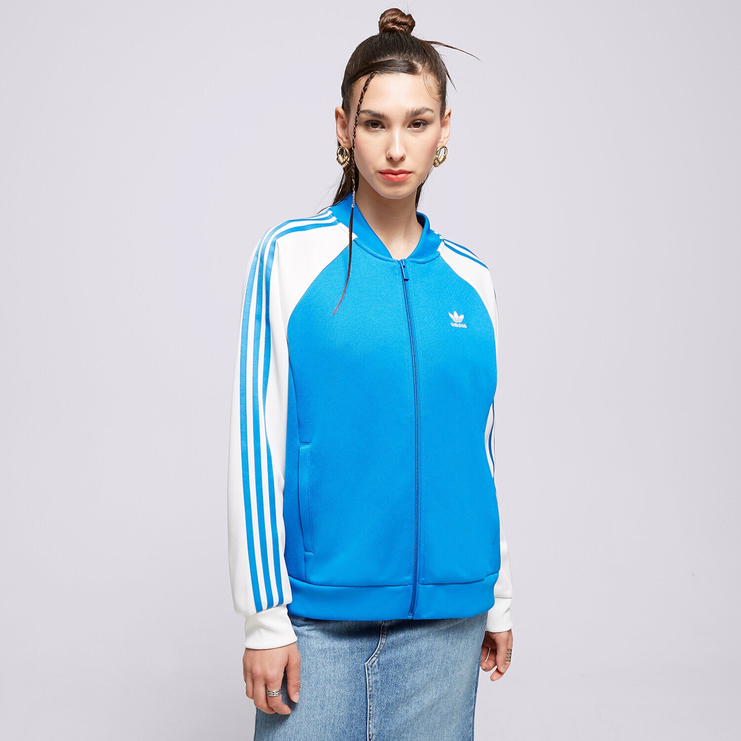 Femei bluză ADIDAS BLUZĂ OVERSIZED SST II0718 Albastru