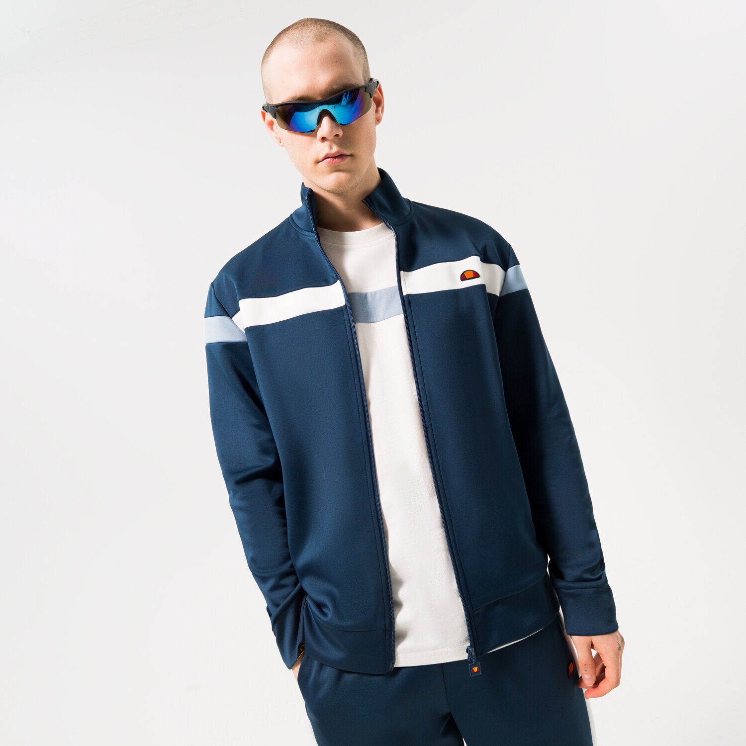 Bărbați bluză ELLESSE BLUZĂ SPINELLA TRACK TOP DBLUE SHR17431420 Albastru