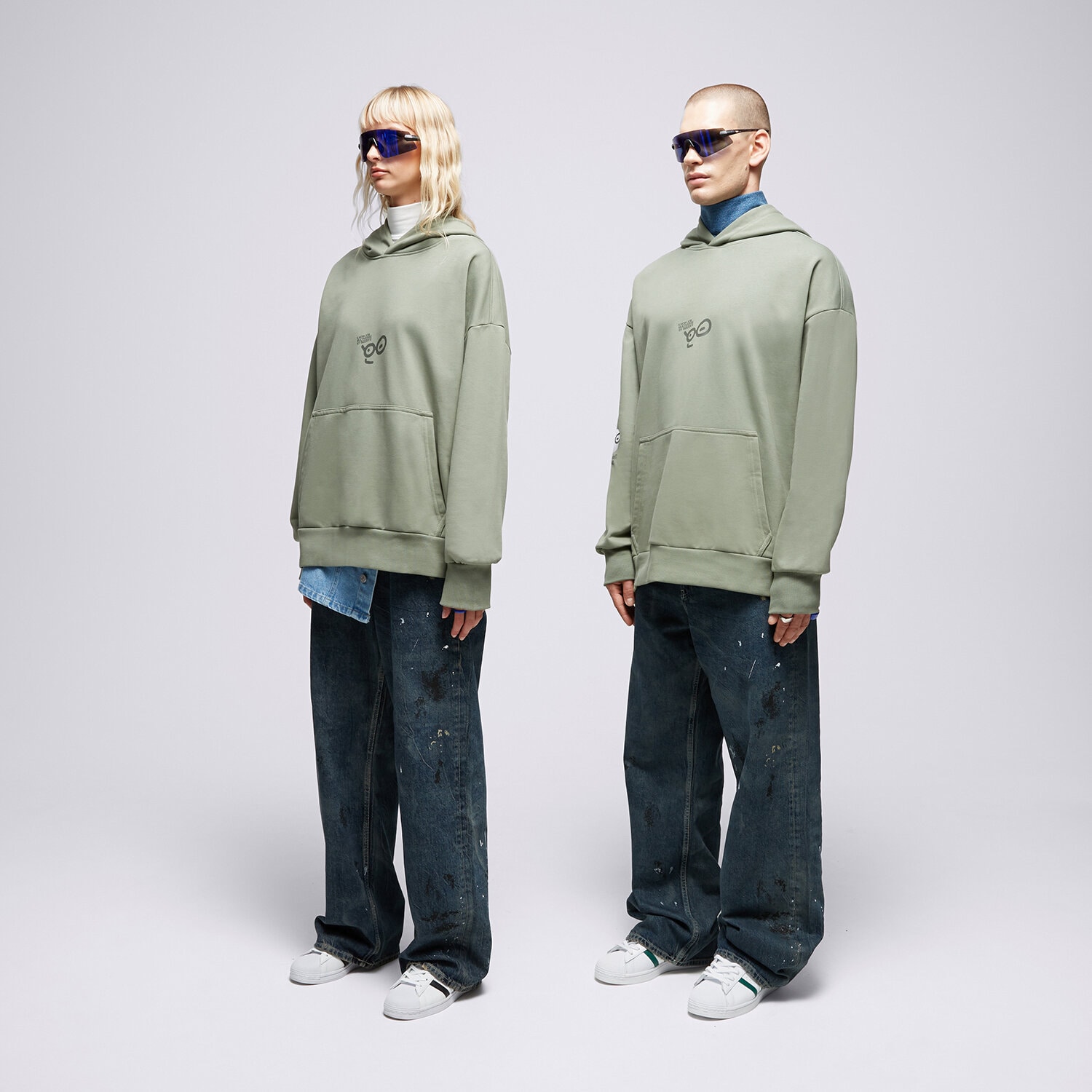 Femei bluză S.NOW JOB SIZEER HOODIE “POV” OLIVE SI123BLU50003 Verde