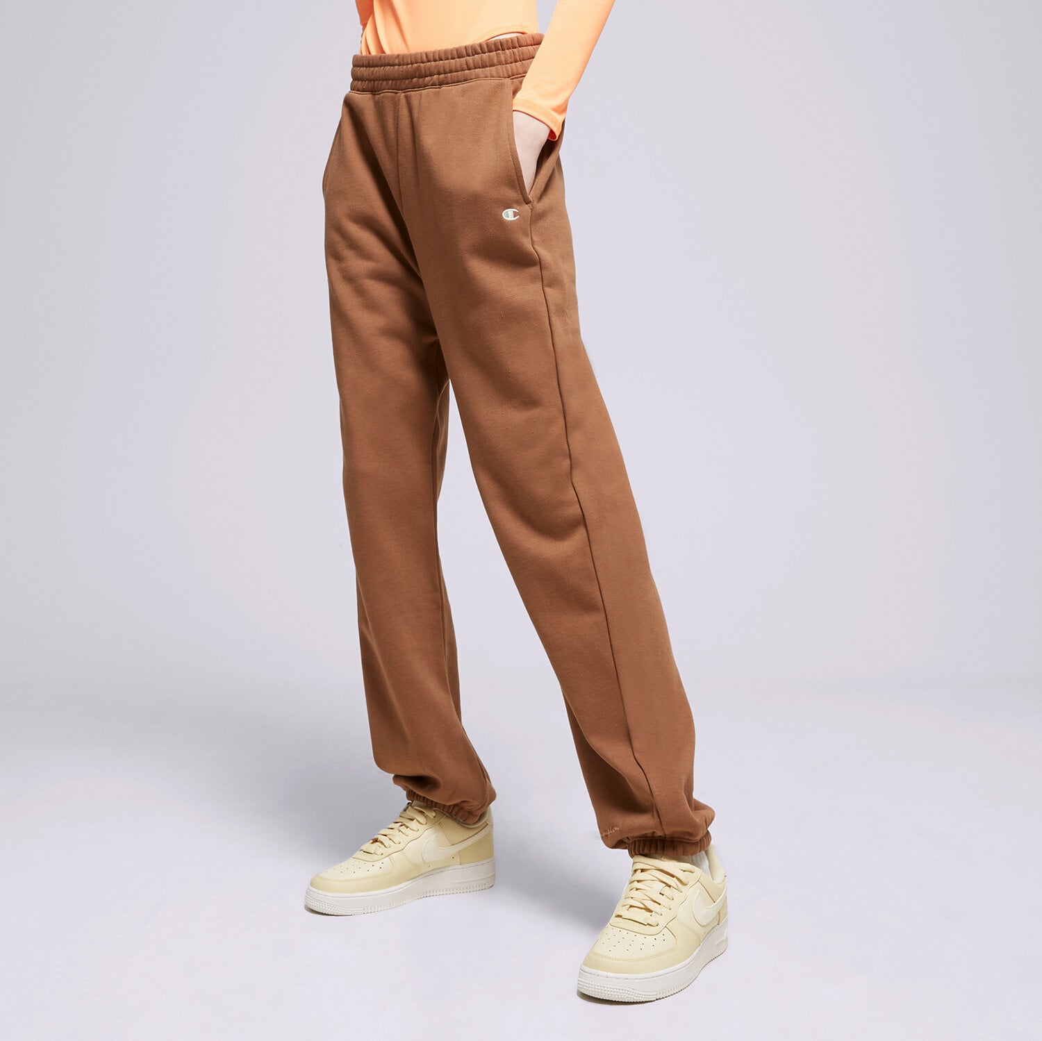 Femei pantaloni CHAMPION PANTALONI  ELASTIC CUFF PANTS 116219MS519 Maro