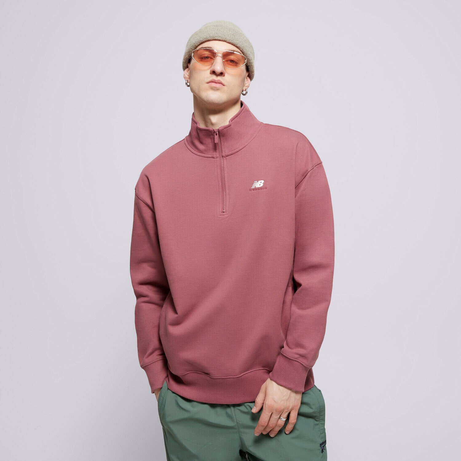 Bărbați bluză NEW BALANCE BLUZĂ ATHLETICS REMASTERED FRENCH MT31501WAD Bordo