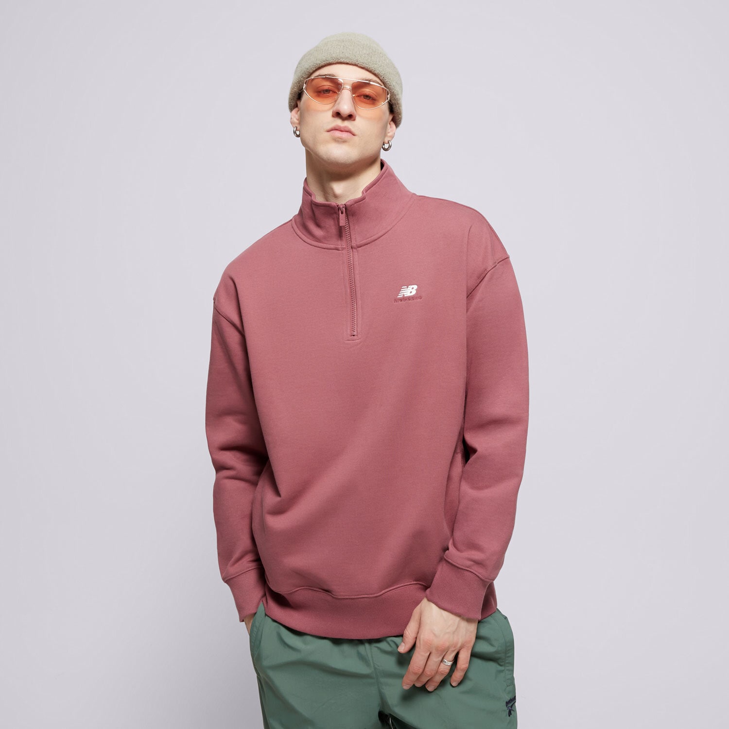 Bărbați bluză NEW BALANCE BLUZĂ ATHLETICS REMASTERED FRENCH MT31501WAD Bordo