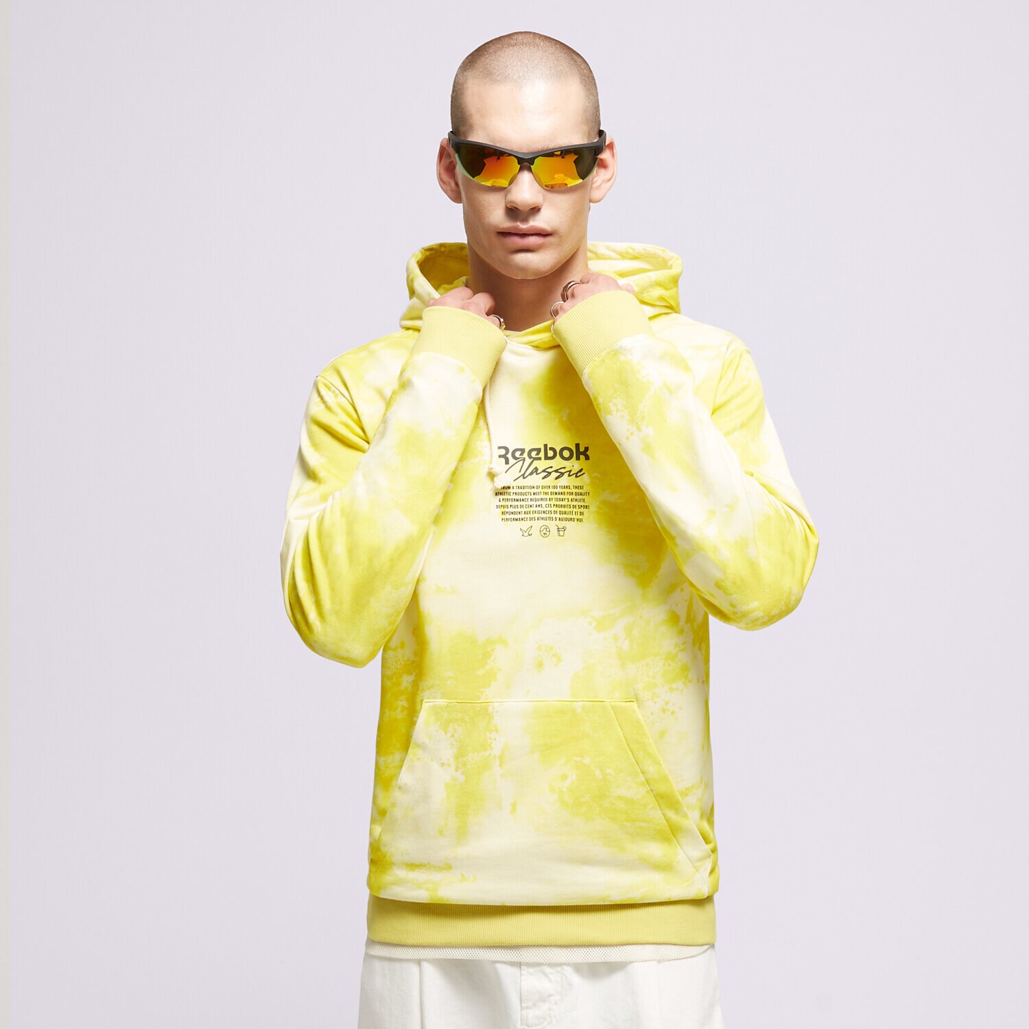 Bărbați bluză REEBOK BLUZĂ CU GLUGĂ H54421 Gri