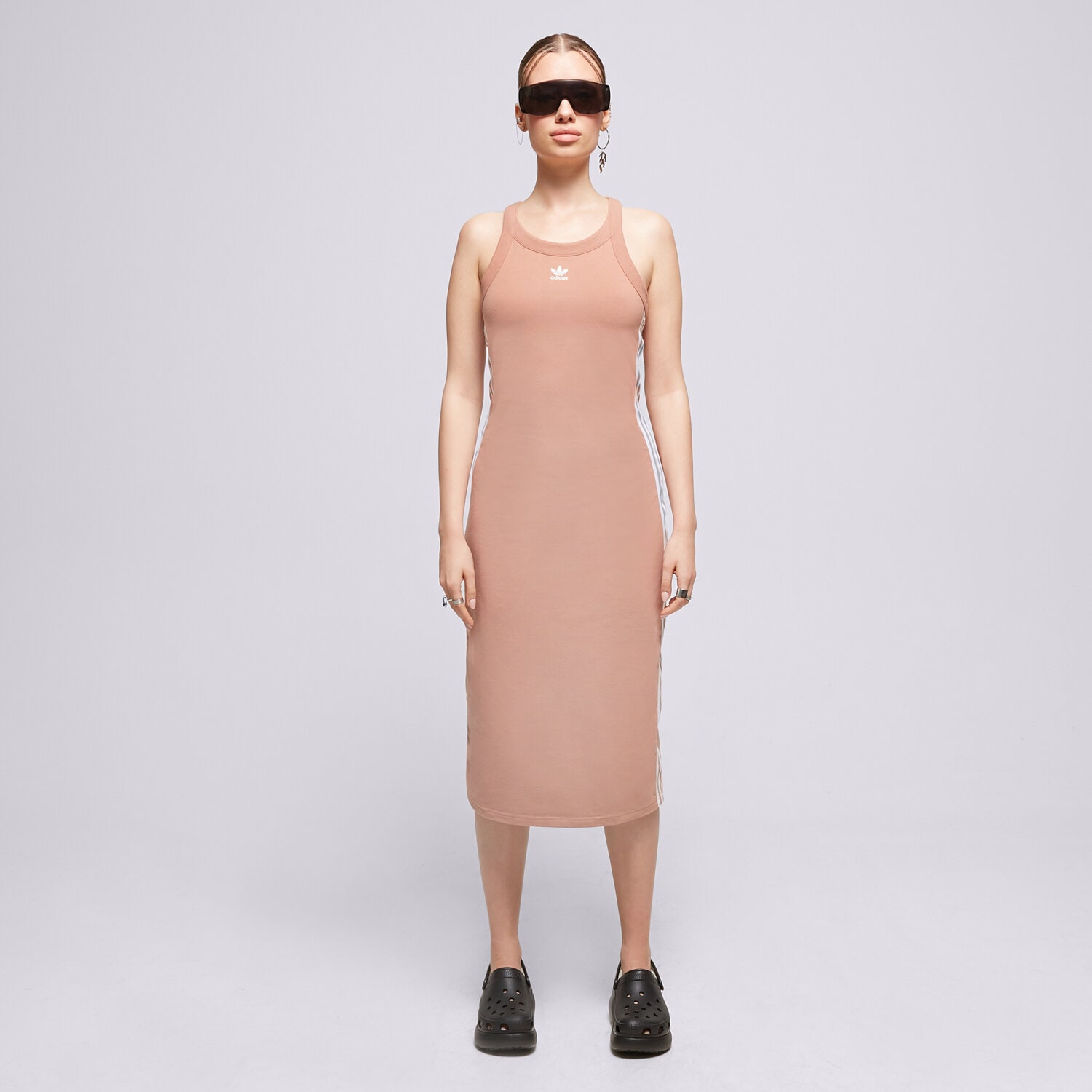 Femei rochii și fuste ADIDAS ROCHIE LONG MAIOU TRENINGS IC5502 Maro