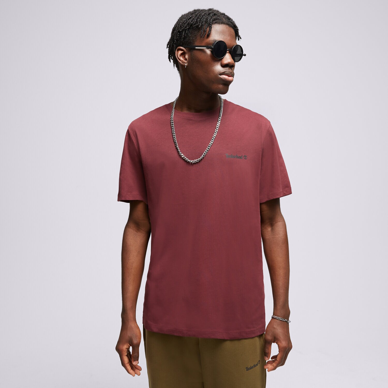 Bărbați tricou TIMBERLAND TRICOU SMALL LOGO PRINT LOGO TEE TB0A5PGZI301 Bordo