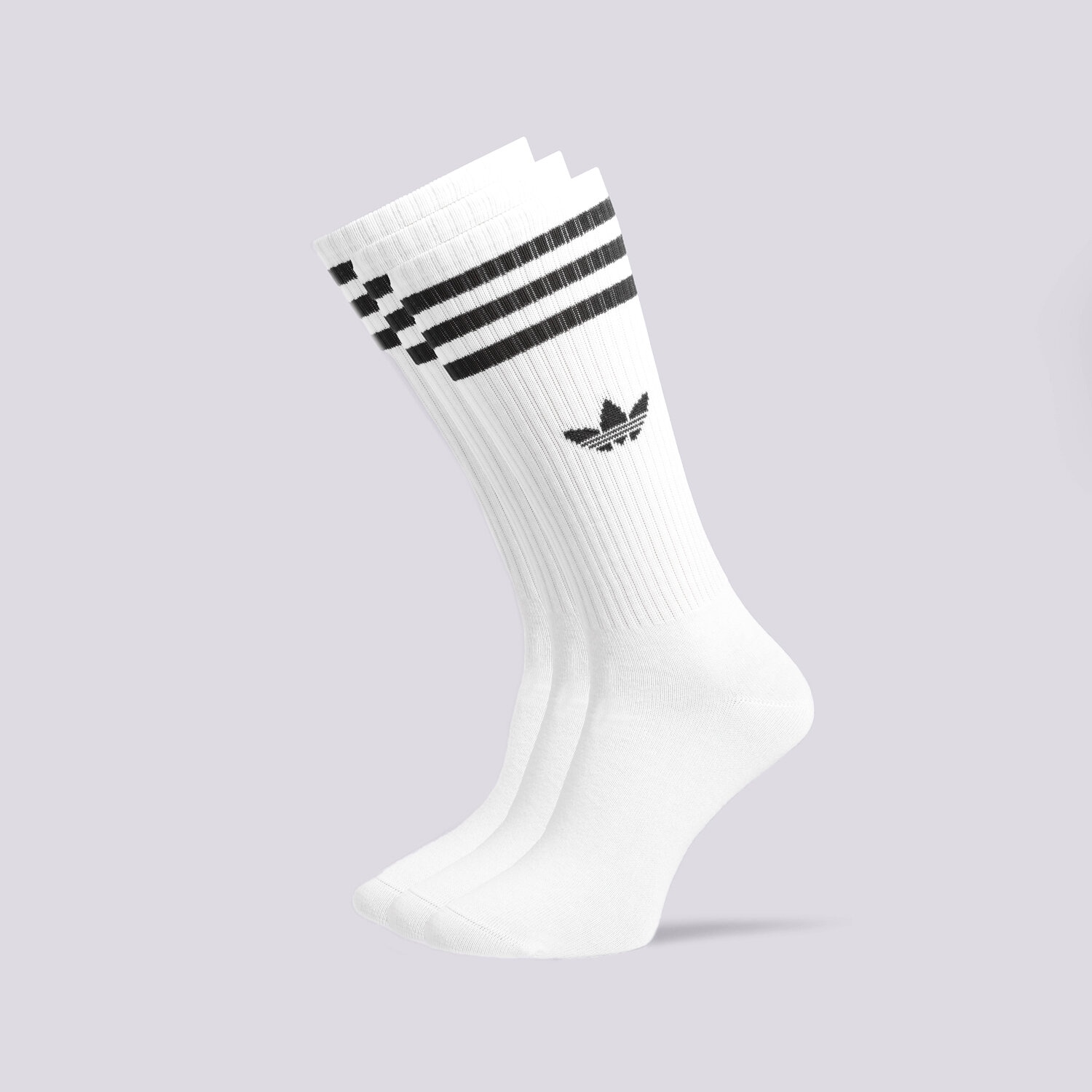 Femei șosete ADIDAS ȘOSETE 3-PACK SOLID SOCKS HIGH CREW IJ0734 Alb