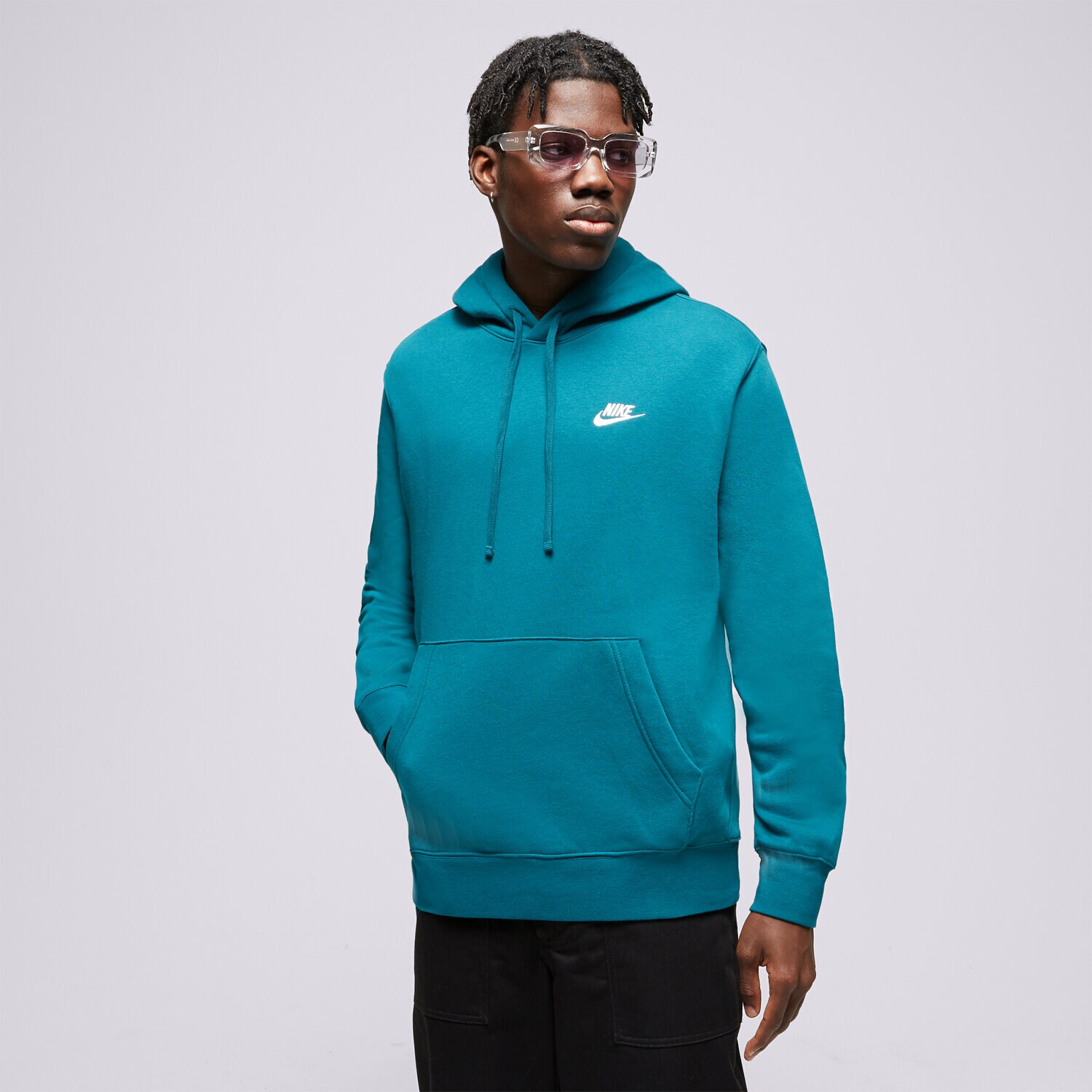 Bărbați bluză NIKE BLUZĂ CU GLUGĂ NIKE SPORTSWEAR CLUB BV2654-381 Albastru