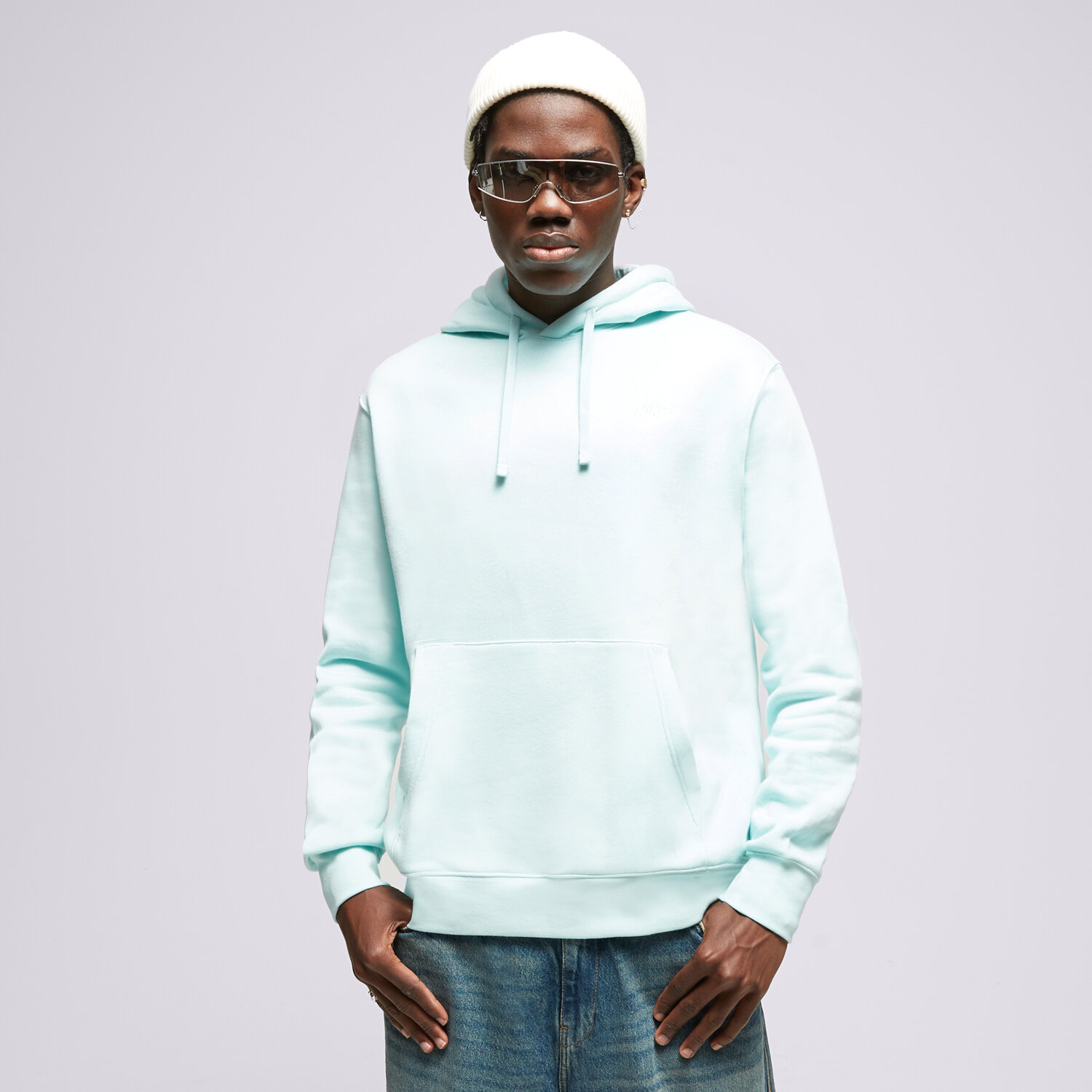 Bărbați bluză NIKE BLUZĂ CU GLUGĂ NIKE SPORTSWEAR CLUB BV2654-346 turcoaz