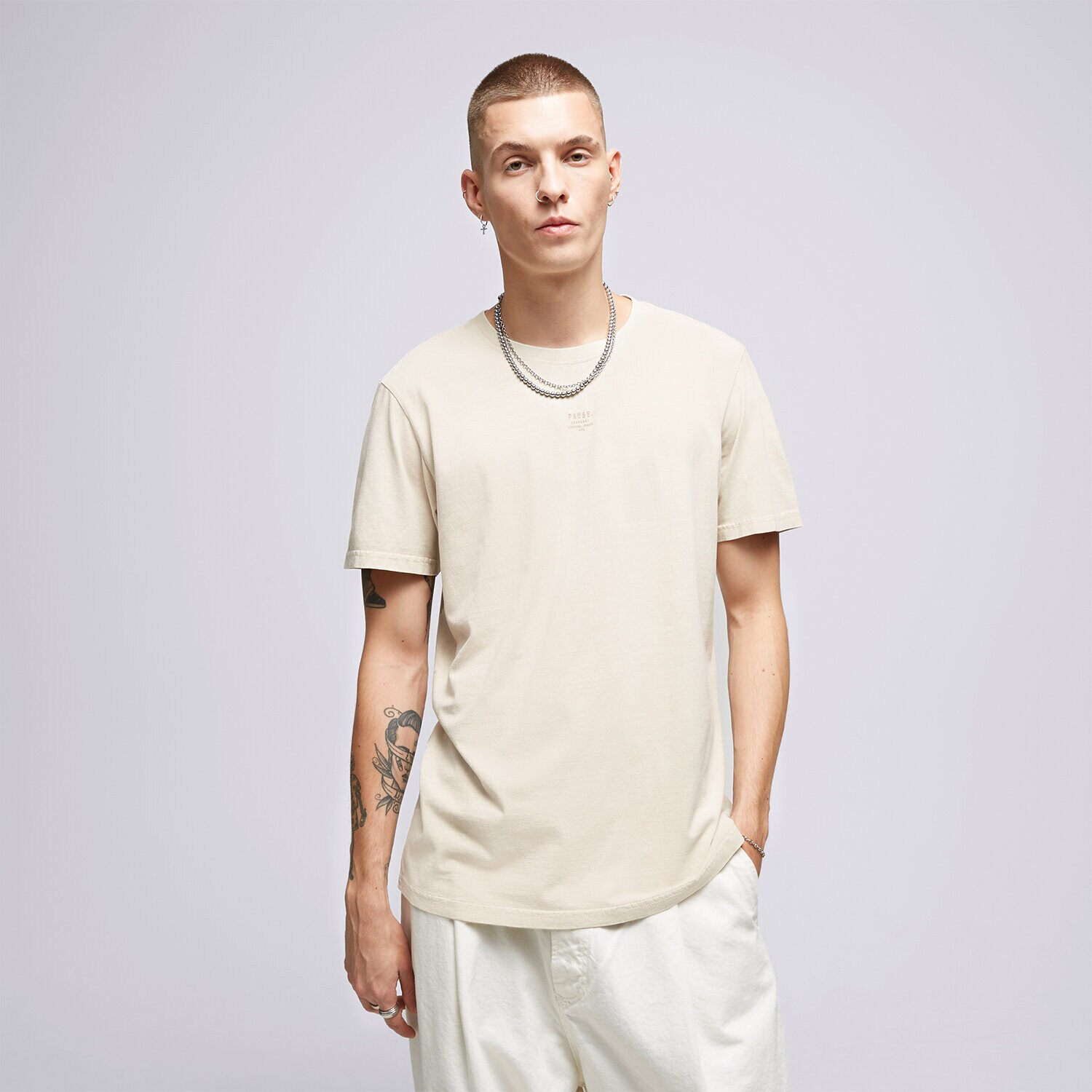 Bărbați tricou CONFRONT TRICOU ESSENTIAL TRICOU BEIGE CF323TSM41002 Bej