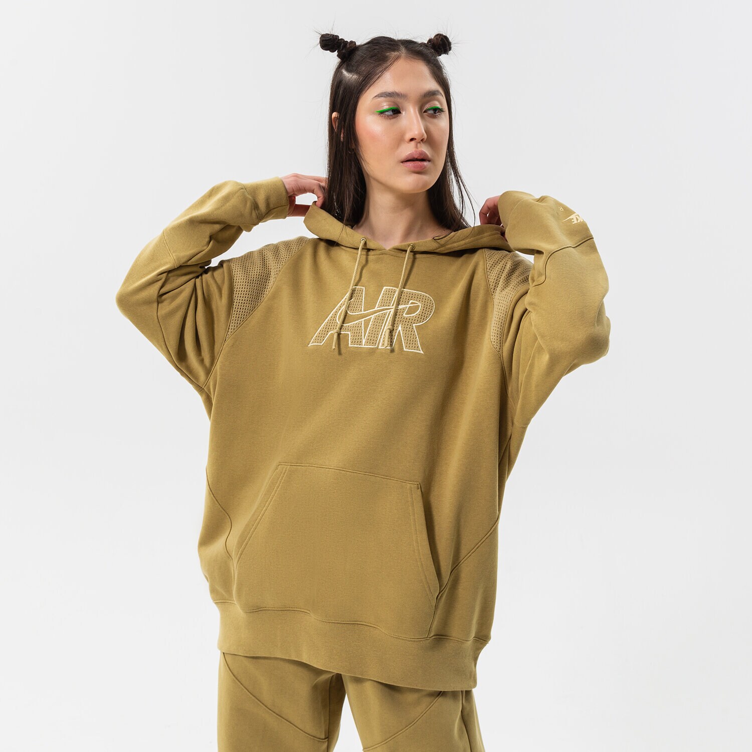 Femei bluză NIKE BLUZĂ CU GLUGĂ W NSW AIR FLC HOODIE DM6059-769 Galben Muștar