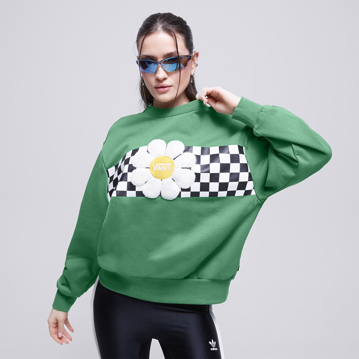 Femei bluză VANS BLUZĂ OVERSIZED FLORAL CREW VN00074EBR1 Mulicolor