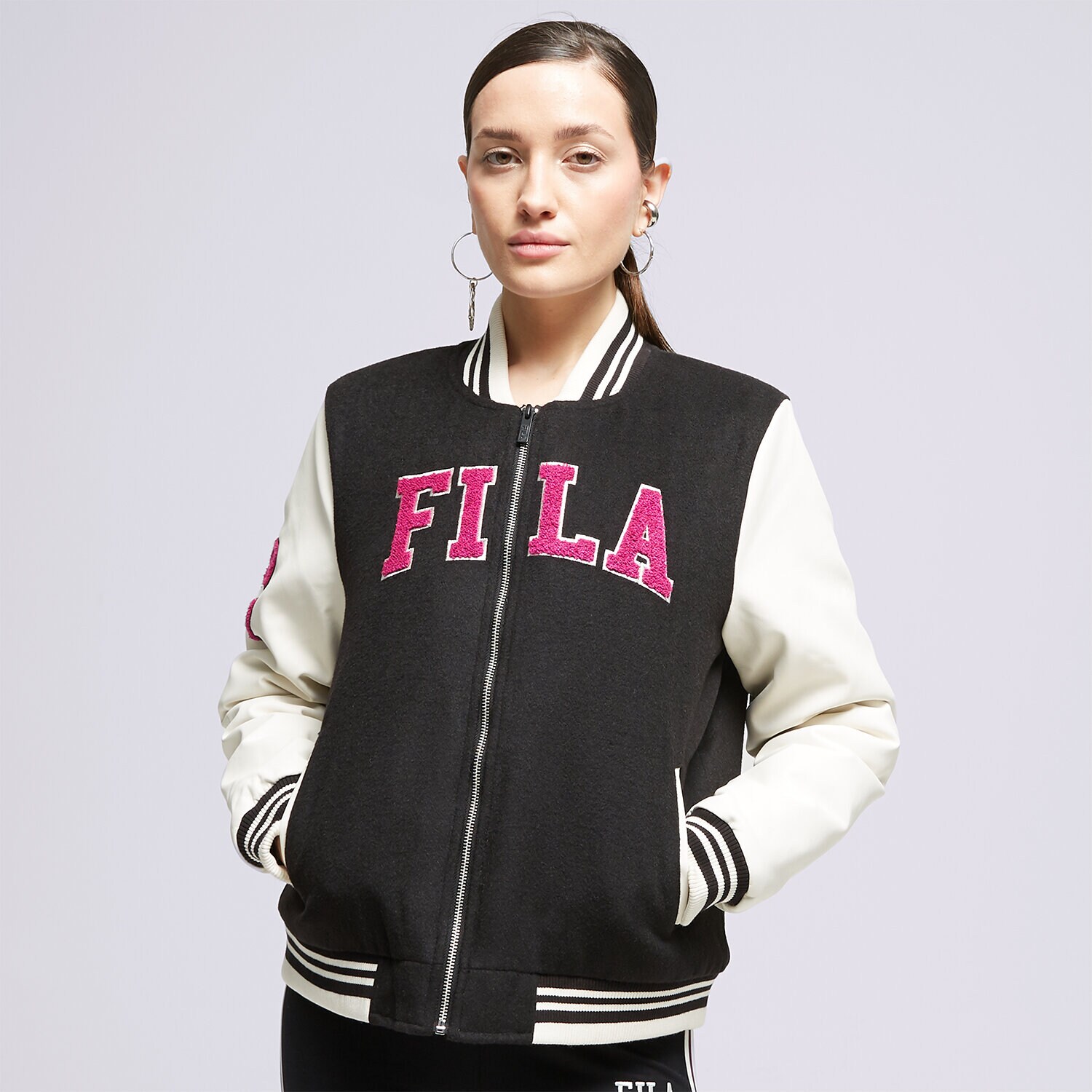 Femei jachetă FILA JACHETĂ VRSTY BMBR JKT BK/PK GAIABLK Negru