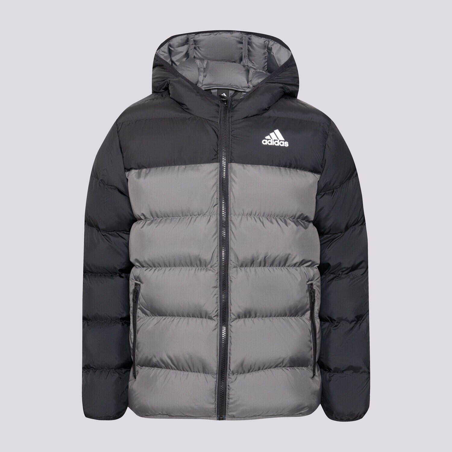 Jachetă de sezon pentru copii (primăvară/toamnă) ADIDAS JACHETĂ DE IARNĂ CB BOS JCKT BLK/GRY BOY HT9924 Gri
