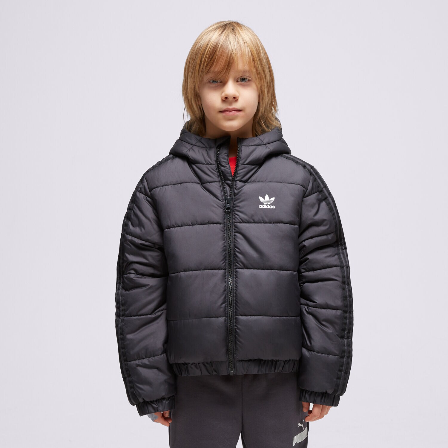 Jachetă de sezon pentru copii (primăvară/toamnă) ADIDAS GIRLS' CROPPED PADDED JACKET JUNIOR  H43927 Negru