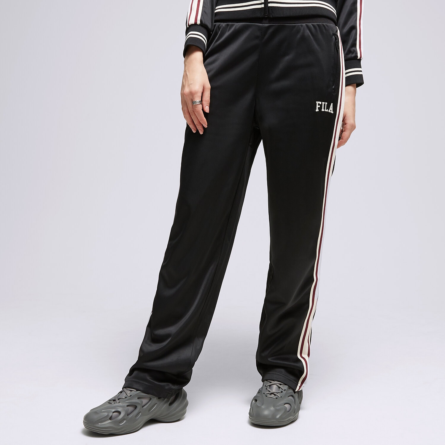 Femei pantaloni FILA PANTALONI  STRIPE PLY PNT BK/PK LILOBLK Negru