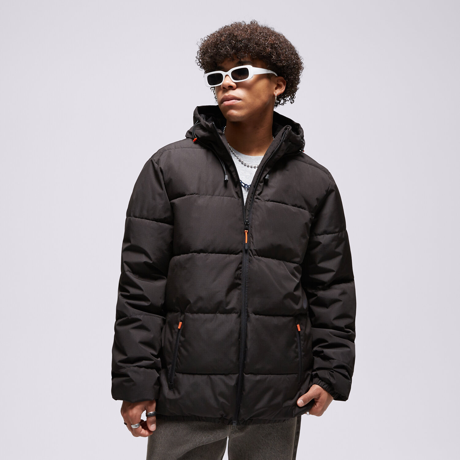 Bărbați eacă de iarnă CONFRONT JACHETĂ ESSENTIAL JACKET BLACK  CF323KUM18001 Negru