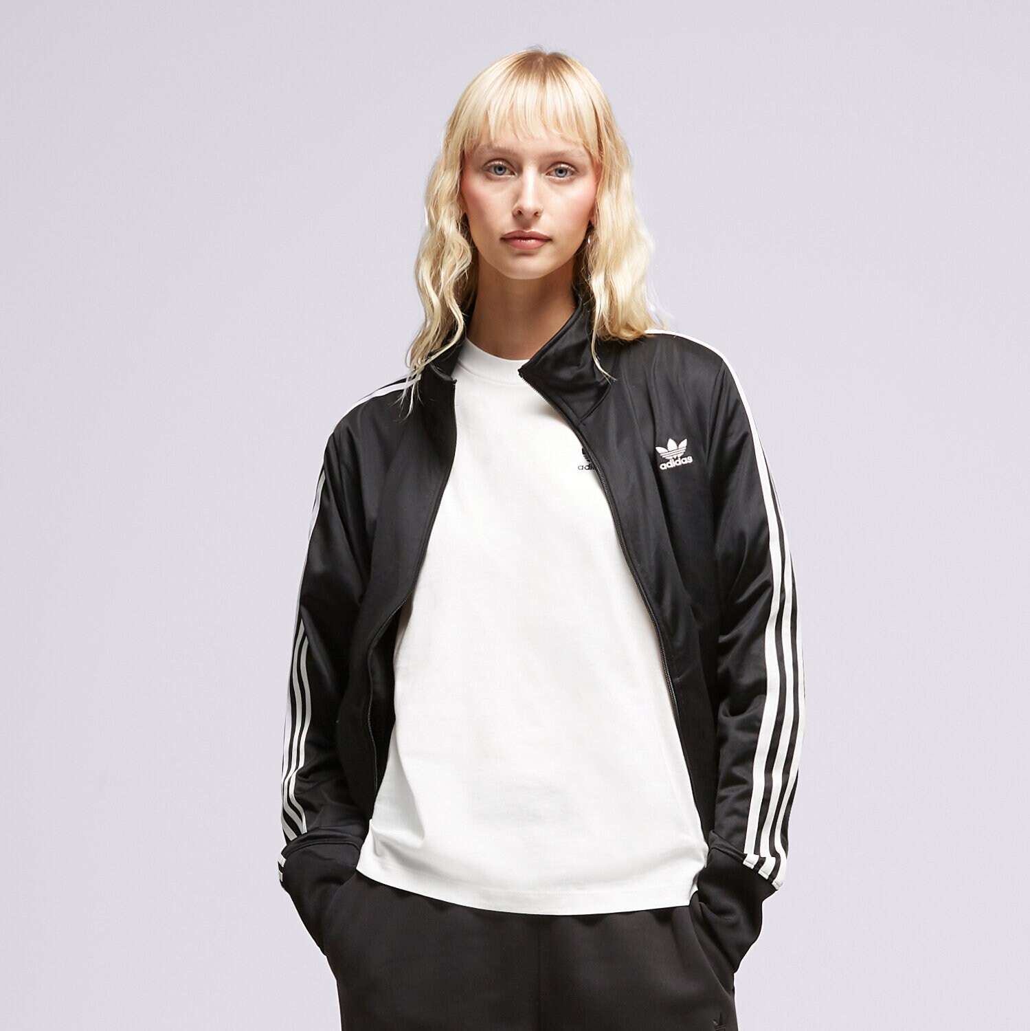 Femei bluză ADIDAS BLUZĂ FIREBIRD TT SIZE+ IL9046 Negru