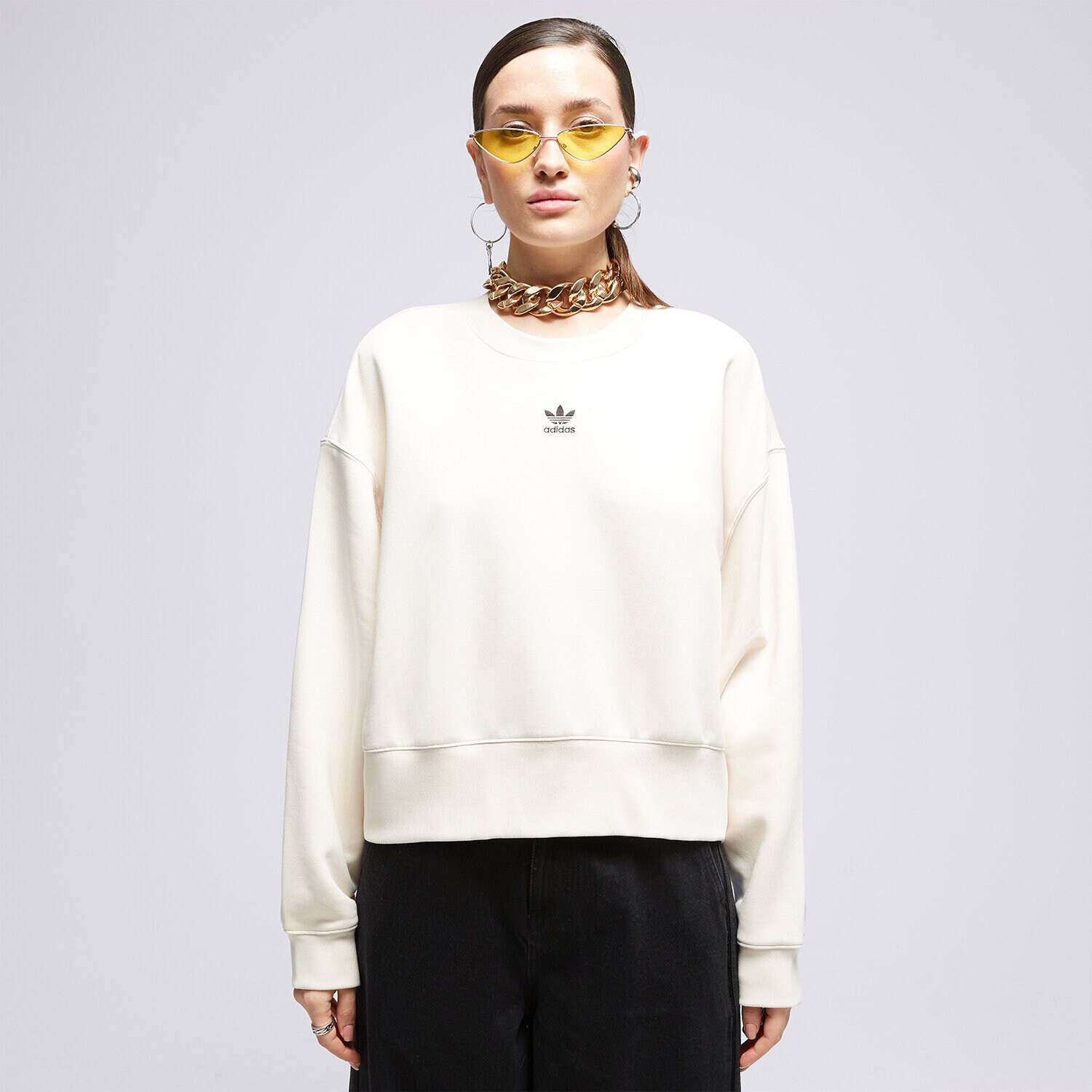 Femei bluză ADIDAS BLUZĂ SWEATSHIRT IA6502 Bej