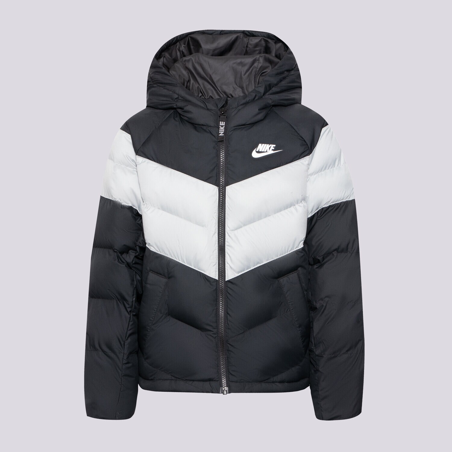 Jachetă de sezon pentru copii (primăvară/toamnă) NIKE JACHETĂ C-BLOCK BUB BLK/GRY BOY DX1264-010 Negru