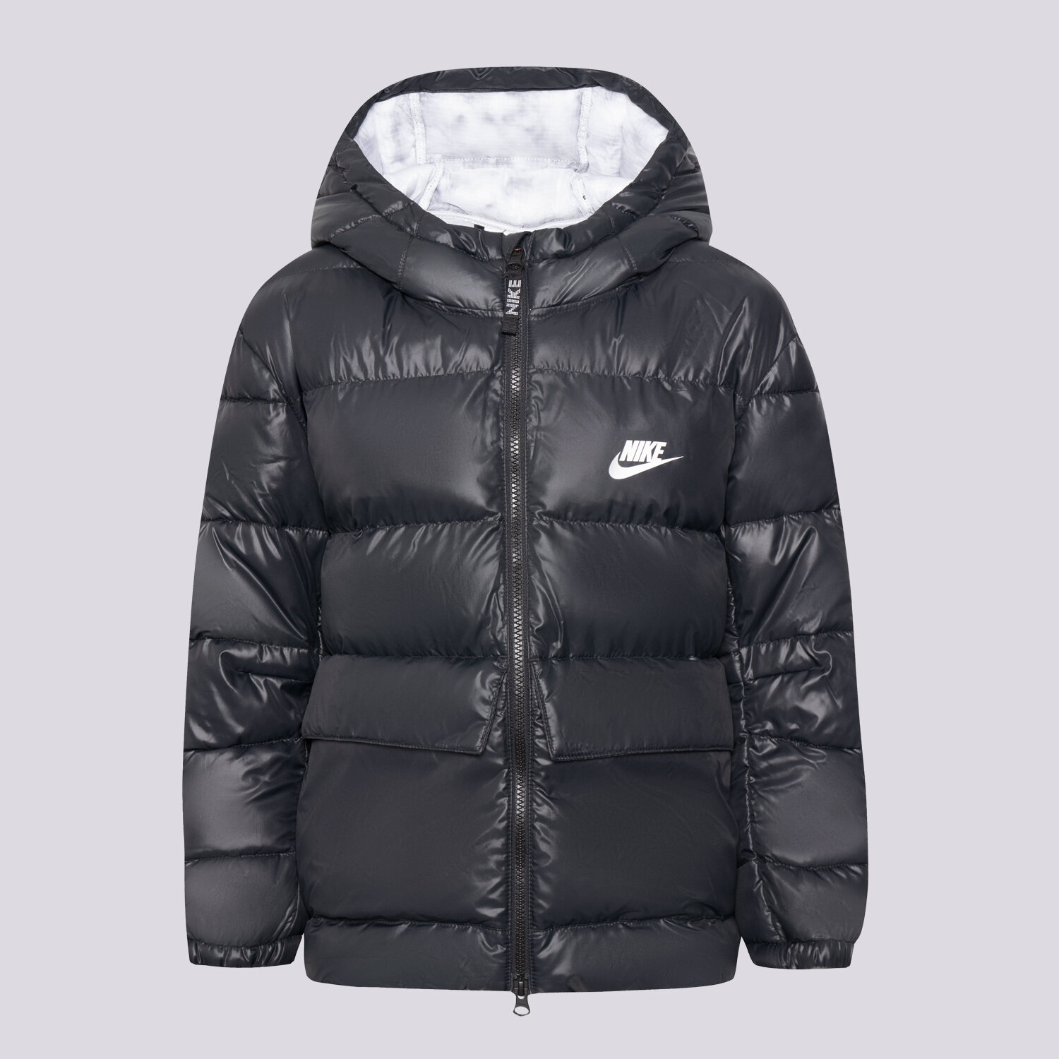 Jachetă de sezon pentru copii (primăvară/toamnă) NIKE JACHETĂ ECODWN BK HIT PAD JKT DQ9046-010 Negru