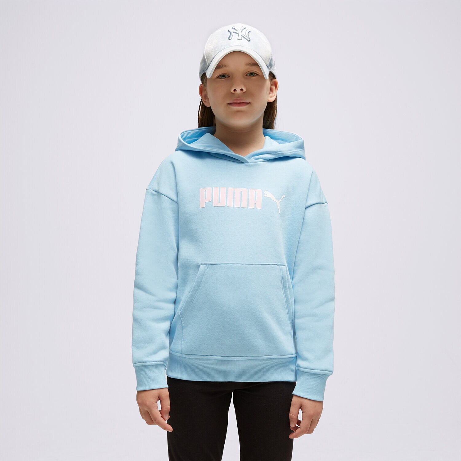Copii bluză PUMA BLUZĂ CU GLUGĂ KEY BOYFRIEND HOODIE BLUE 62299821 Albastru