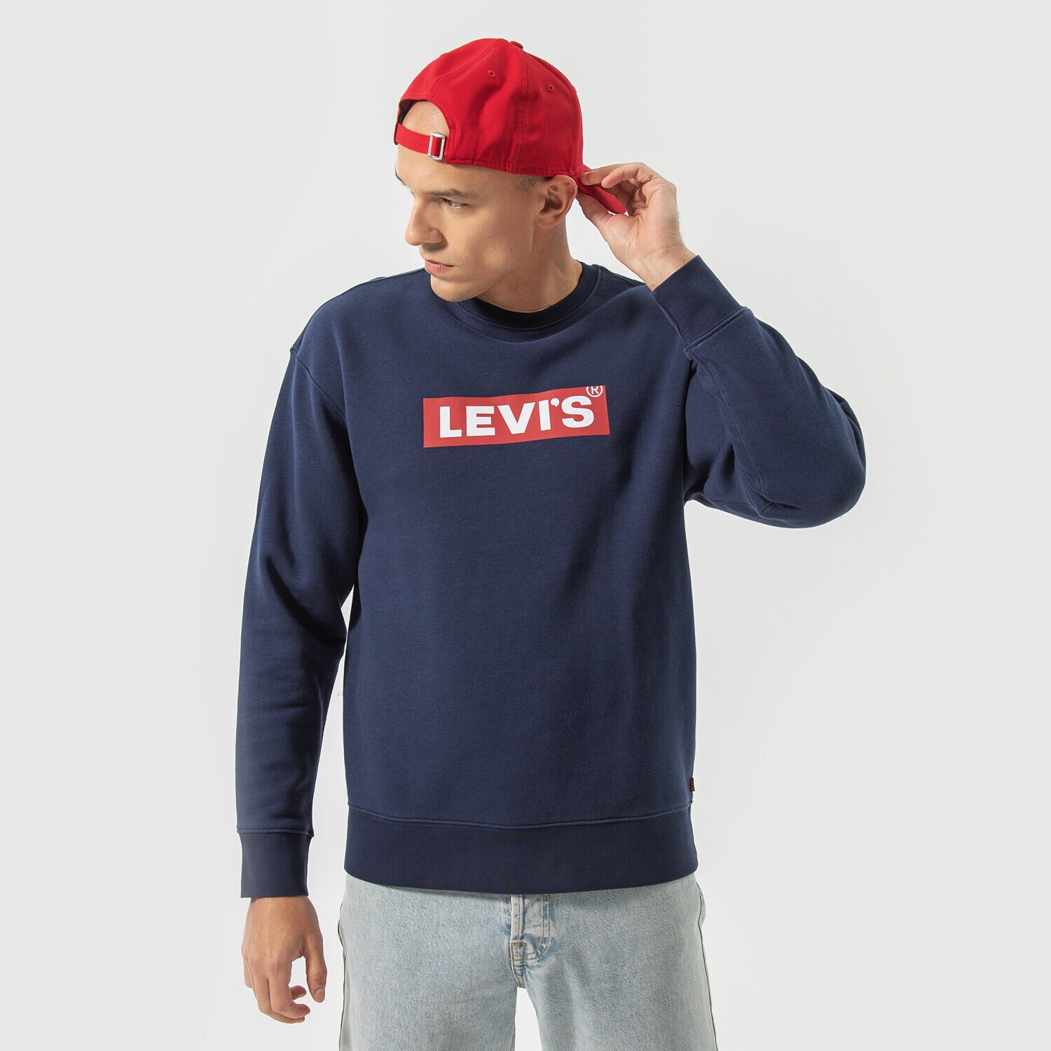 Bărbați bluză LEVI'S BLUZĂ T3 RELAXED GRAPHIC CREW 39134-0031 Bleumarin