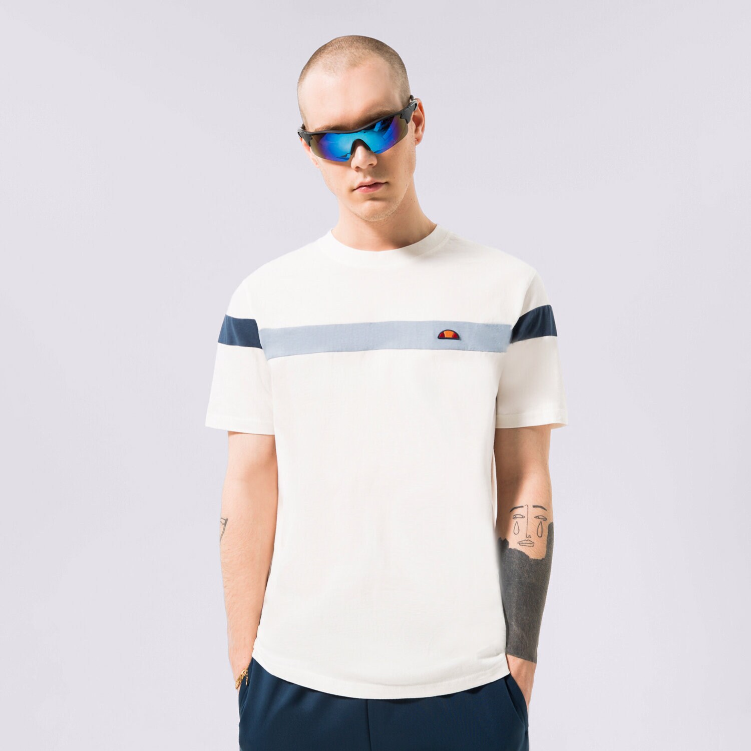 Bărbați tricou ELLESSE TRICOU CASERIO TEE OFF WHT SHR17433904 Alb