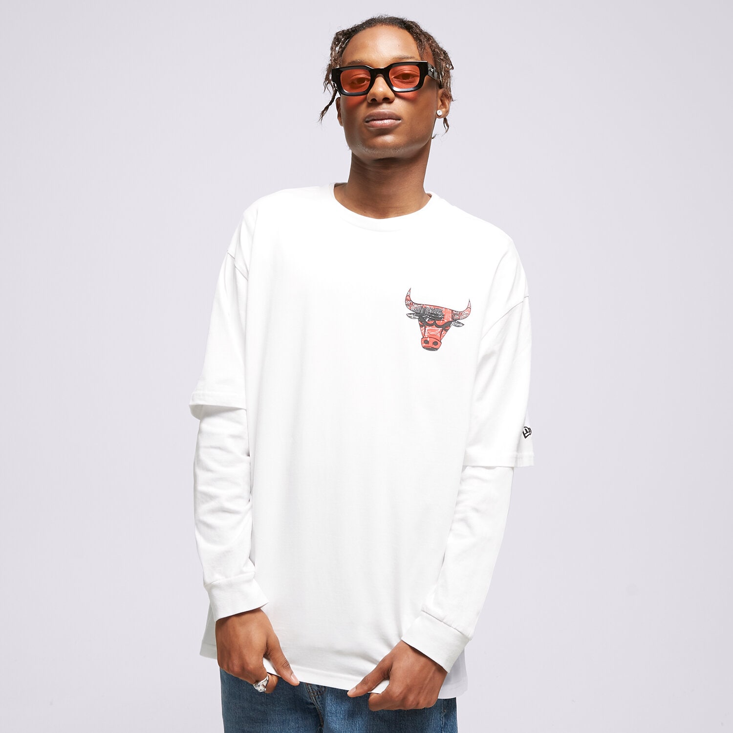 Bărbați tricou NEW ERA TRICOU INFILL TEAM LOGO OS BULLS CHICAGO BULLS 60332136 Alb