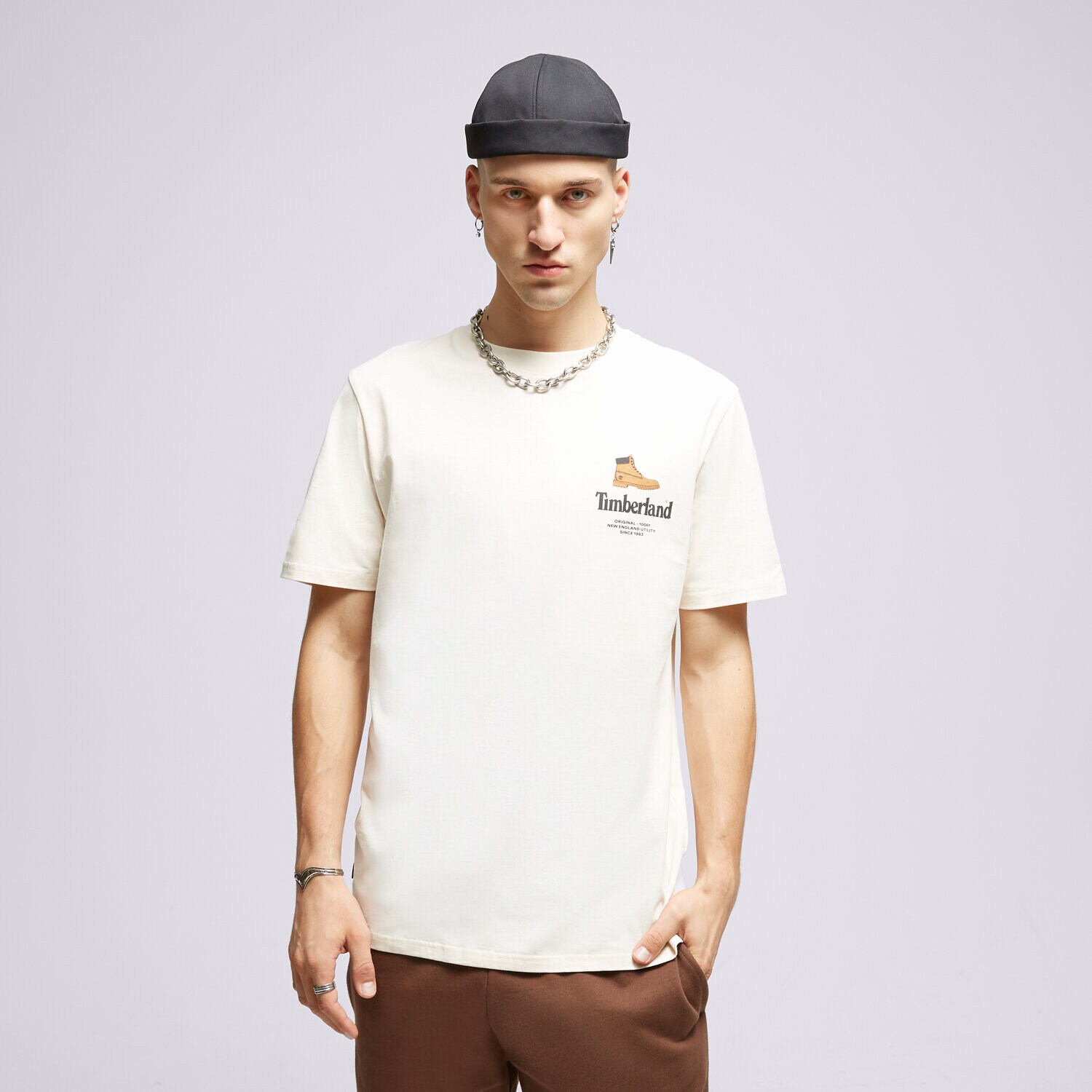 Bărbați tricou TIMBERLAND TRICOU SS BOOT LOGO TEE BOX TB0A6GEHV041 Alb