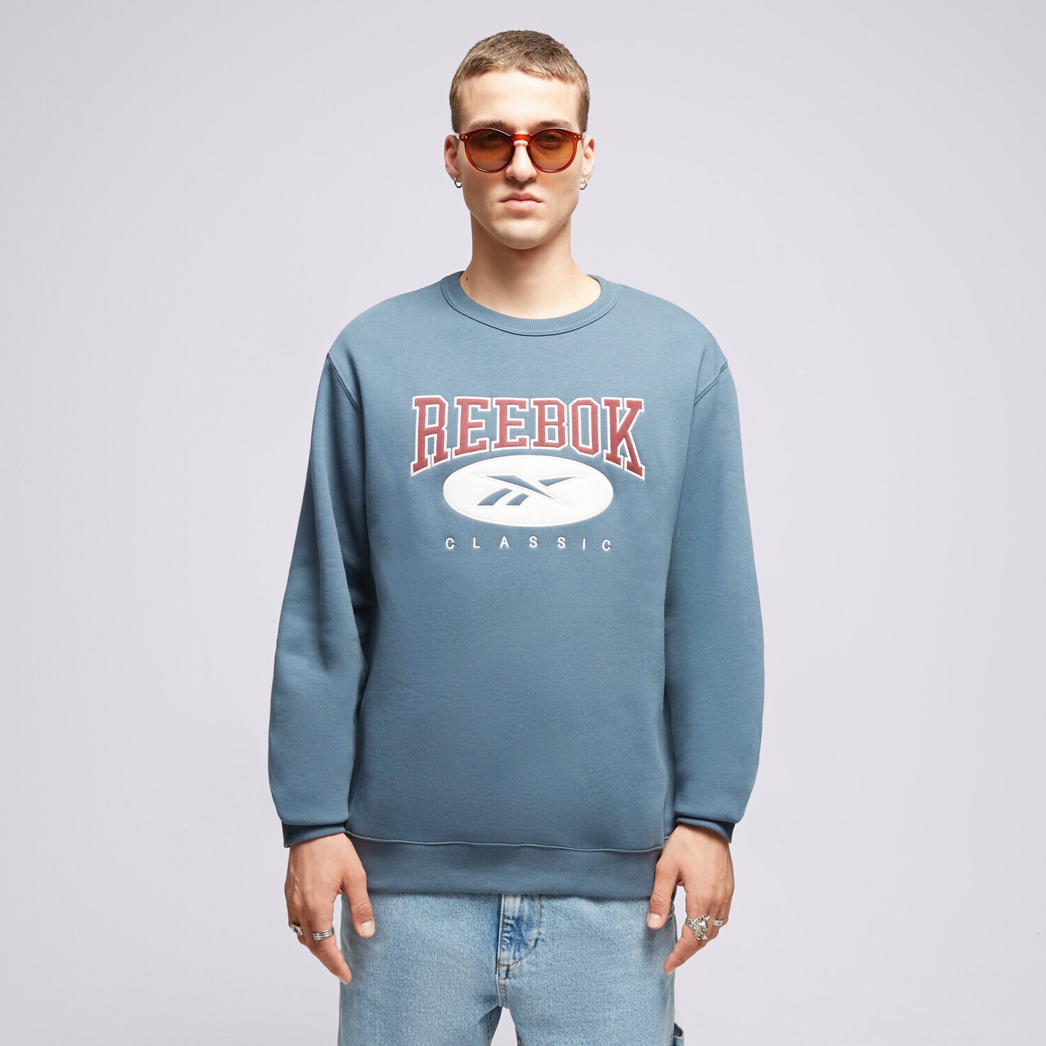 Bărbați bluză REEBOK BLUZĂ CL AE CREW 100036882 Bleumarin