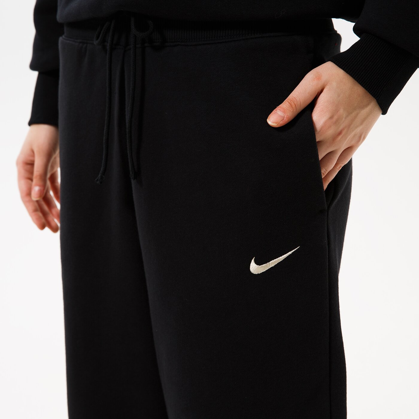 Nike Pantaloni W Nsw Phnx Flc Hr Pant Curve Dq5678 010 Negru Femei