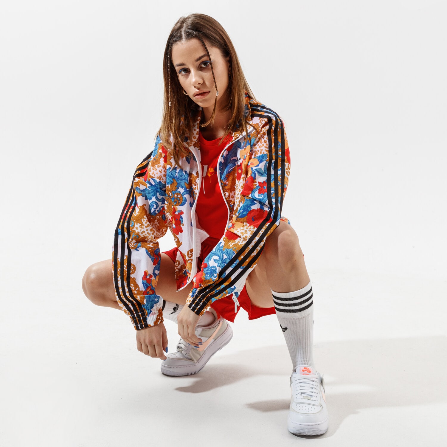 ADIDAS BLUZĂ TRACK TOP GN3357 ✓ MULTICOLOR | Femei | Sizeer Romania ✪