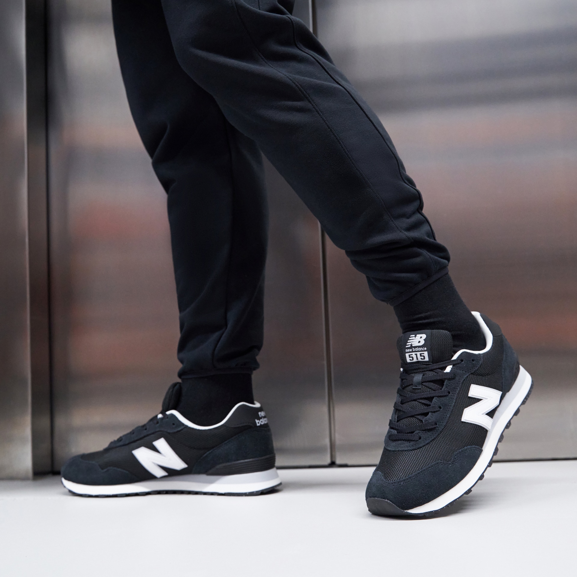 NEW BALANCE 515 ML515BLK ✓ Negru | Bărbați Sneakers | Sizeer