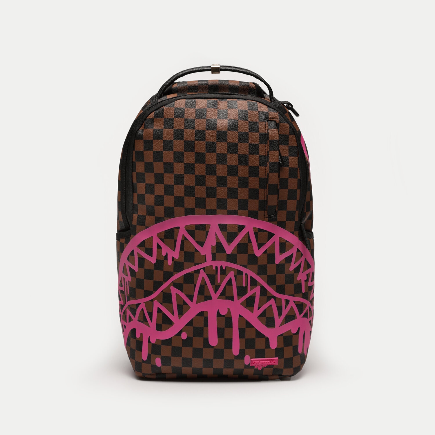 SPRAYGROUND RUCSAC PINK DRIP BROWN CHECK DLX BACKPACK 910B5077NSZ
