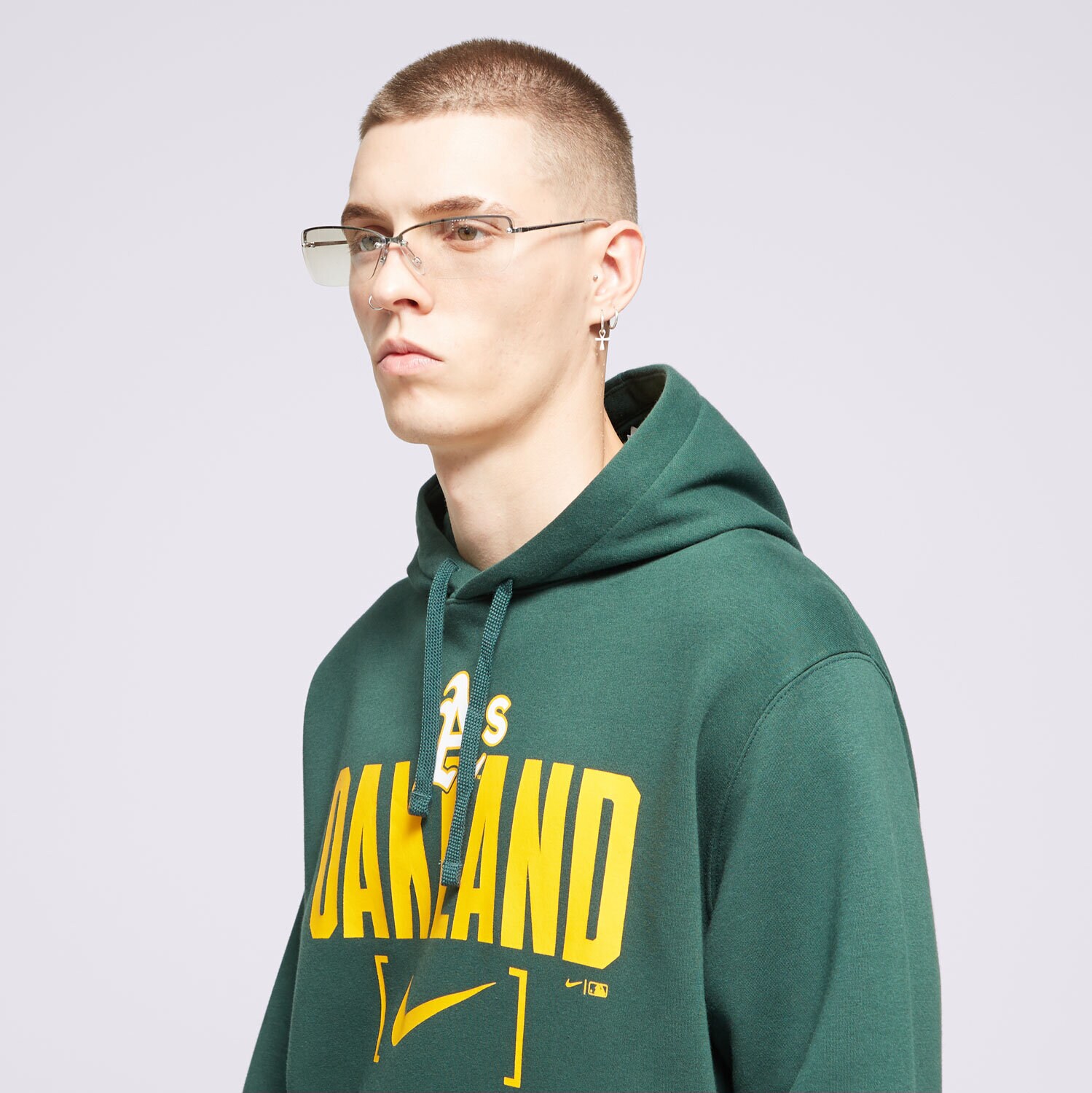NIKE BLUZĂ CU GLUGĂ OAKLAND ATHLETICS MLB NKDK-3EY-FZ-1TG ✓ Verde