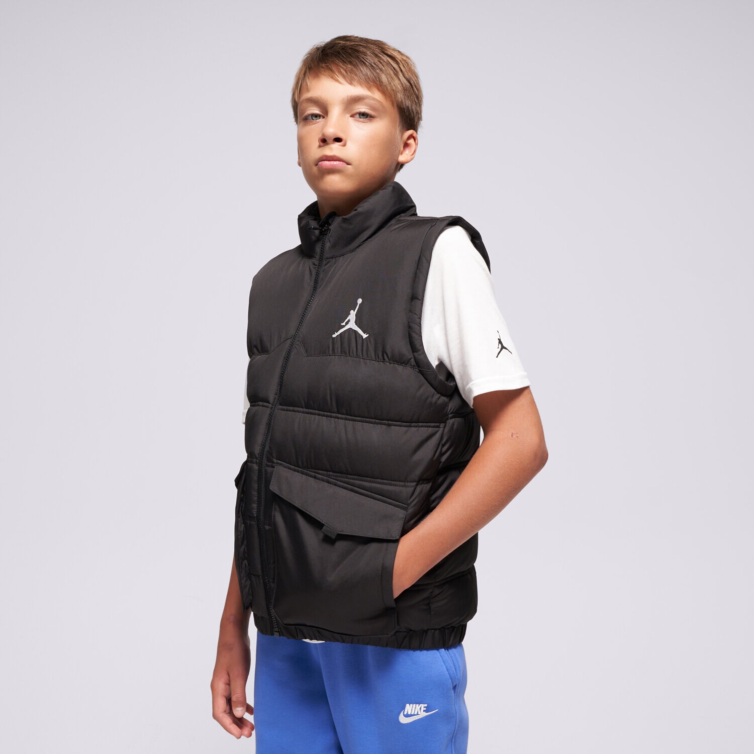 JORDAN VESTĂ JDB PUFFER FILLED VEST BOY 95D532-023 ✓ Negru