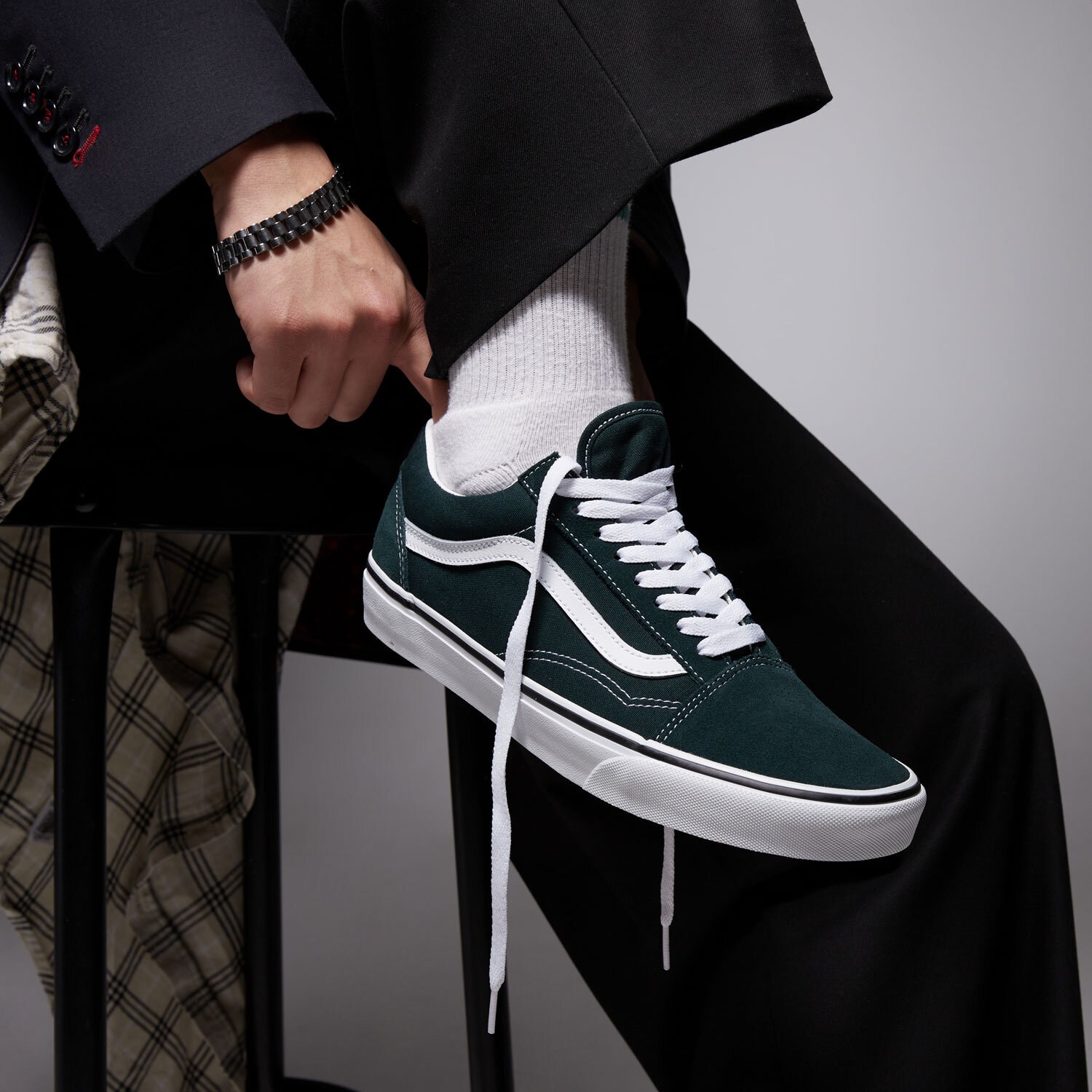 VANS OLD SKOOL VN000D7ZPRM ✓ Verde | Bărbați | Sizeer