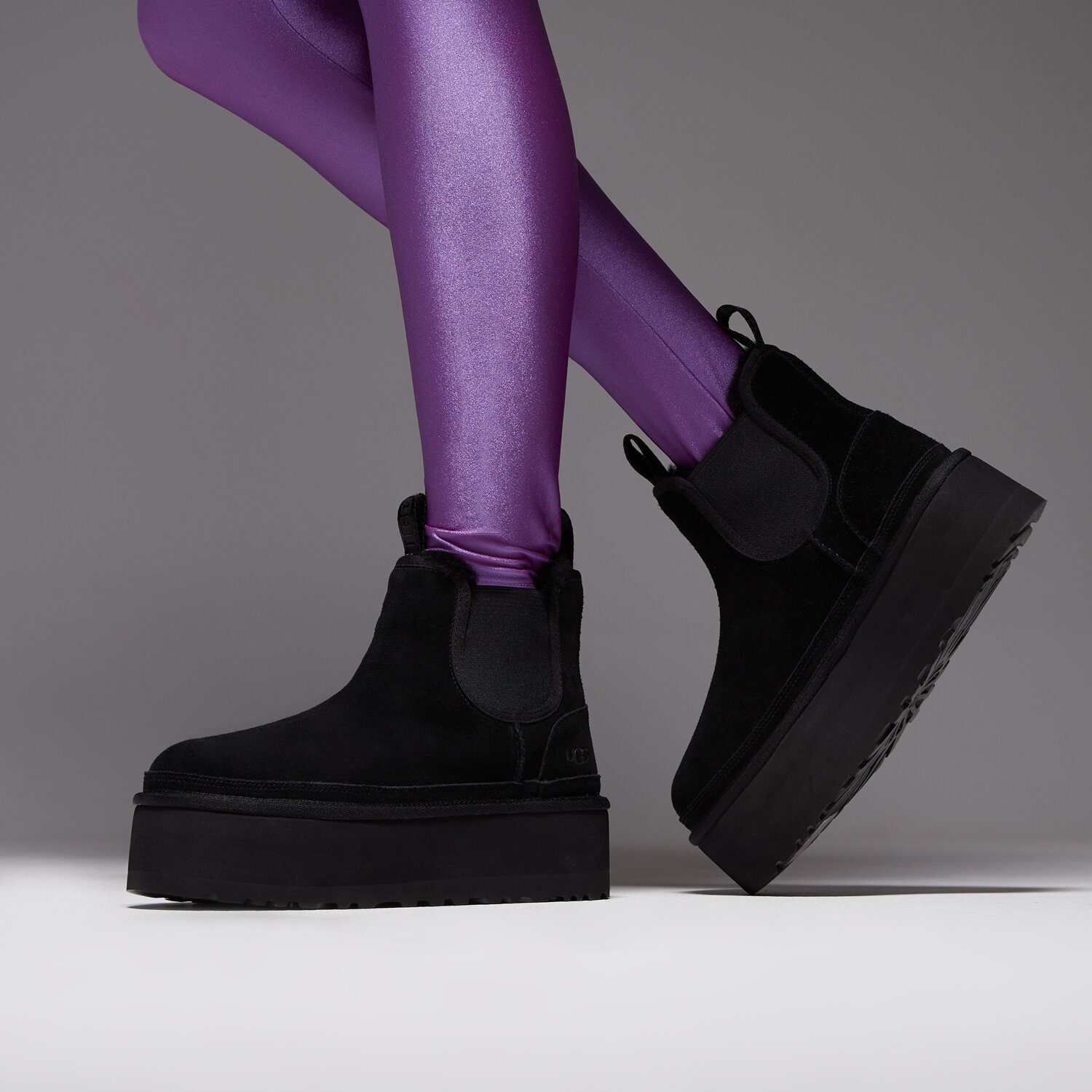 UGG NEUMEL PLATFORM CHELSEA 1134526-BLK ✓ Negru | Femei Pantofi