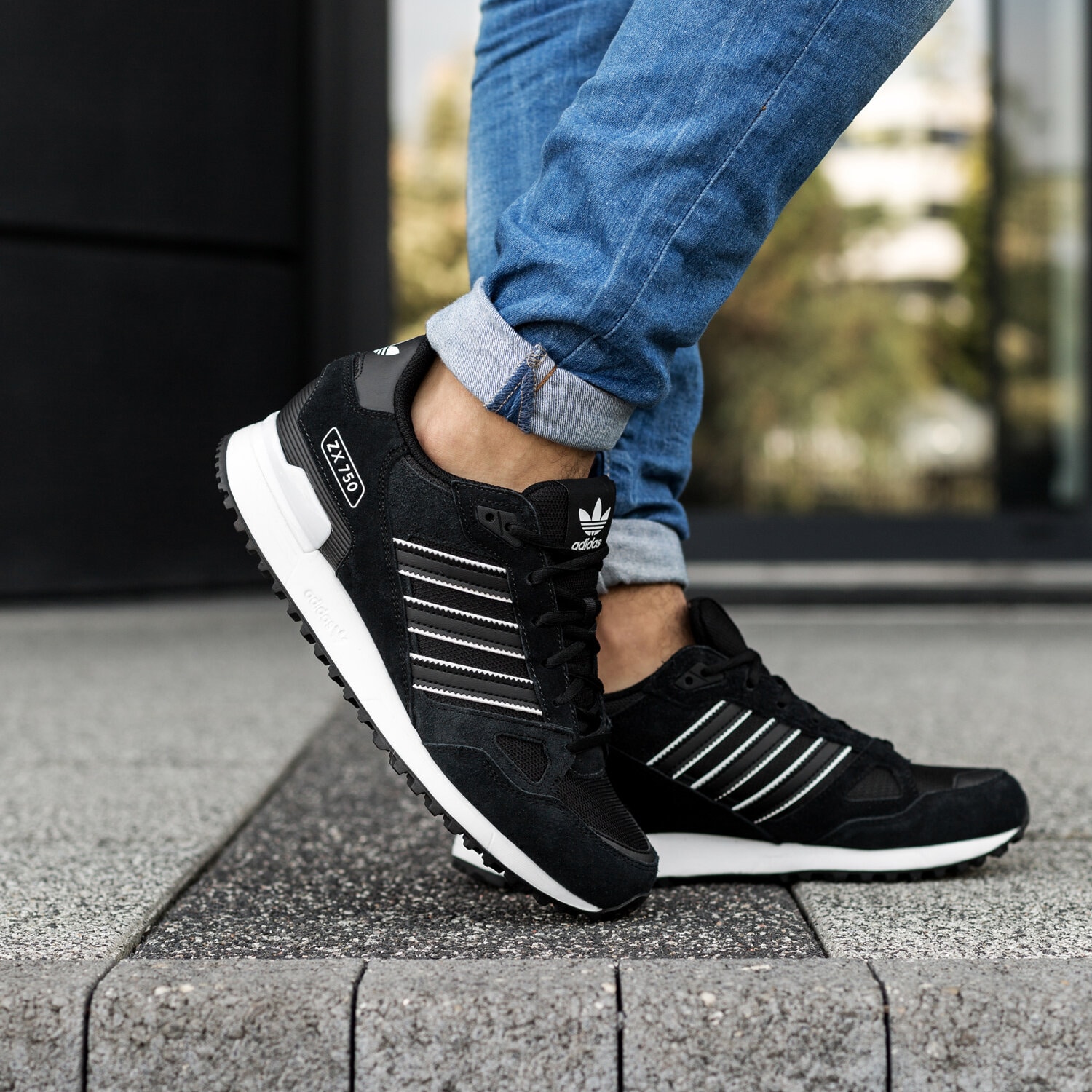 ADIDAS ZX 750 BY9274 ✓ Negru | Bărbați Sneakers | Sizeer Romania ✪
