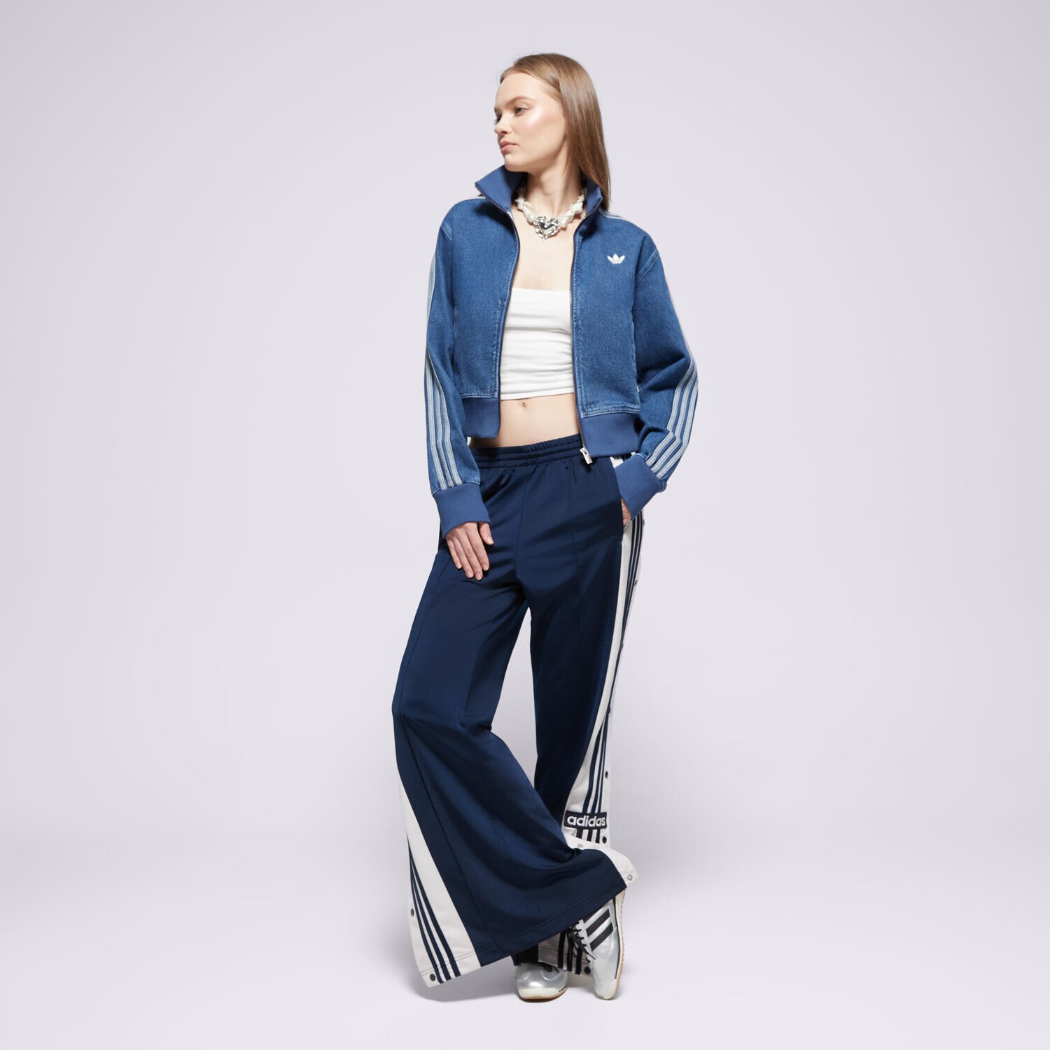 ADIDAS JACHETĂ DENIM TT JD2570 ✓ Albastru | Femei Geci | Sizeer