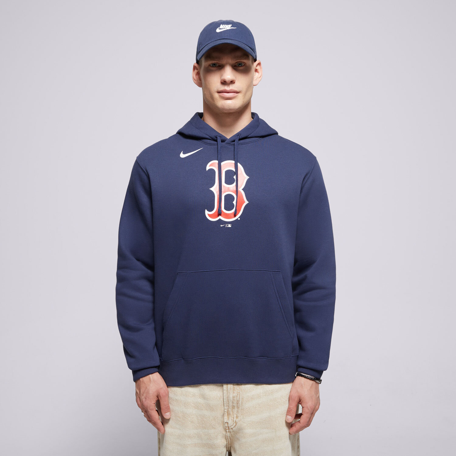 Nike Bluză Hanorac Mlb Logo Club Fleece Hood Boston Red Sox