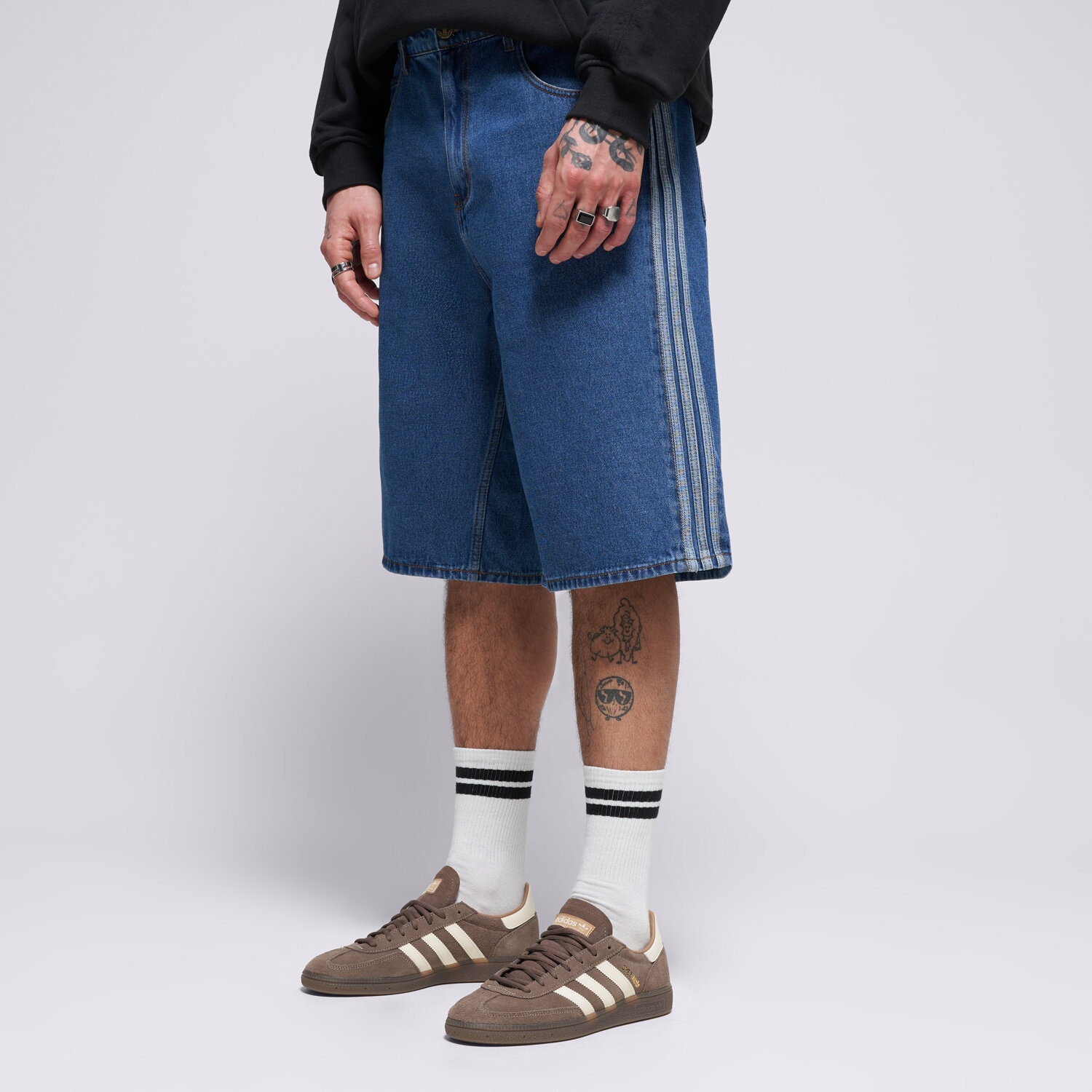 adidas Pantaloni Scurți Firebird Denim