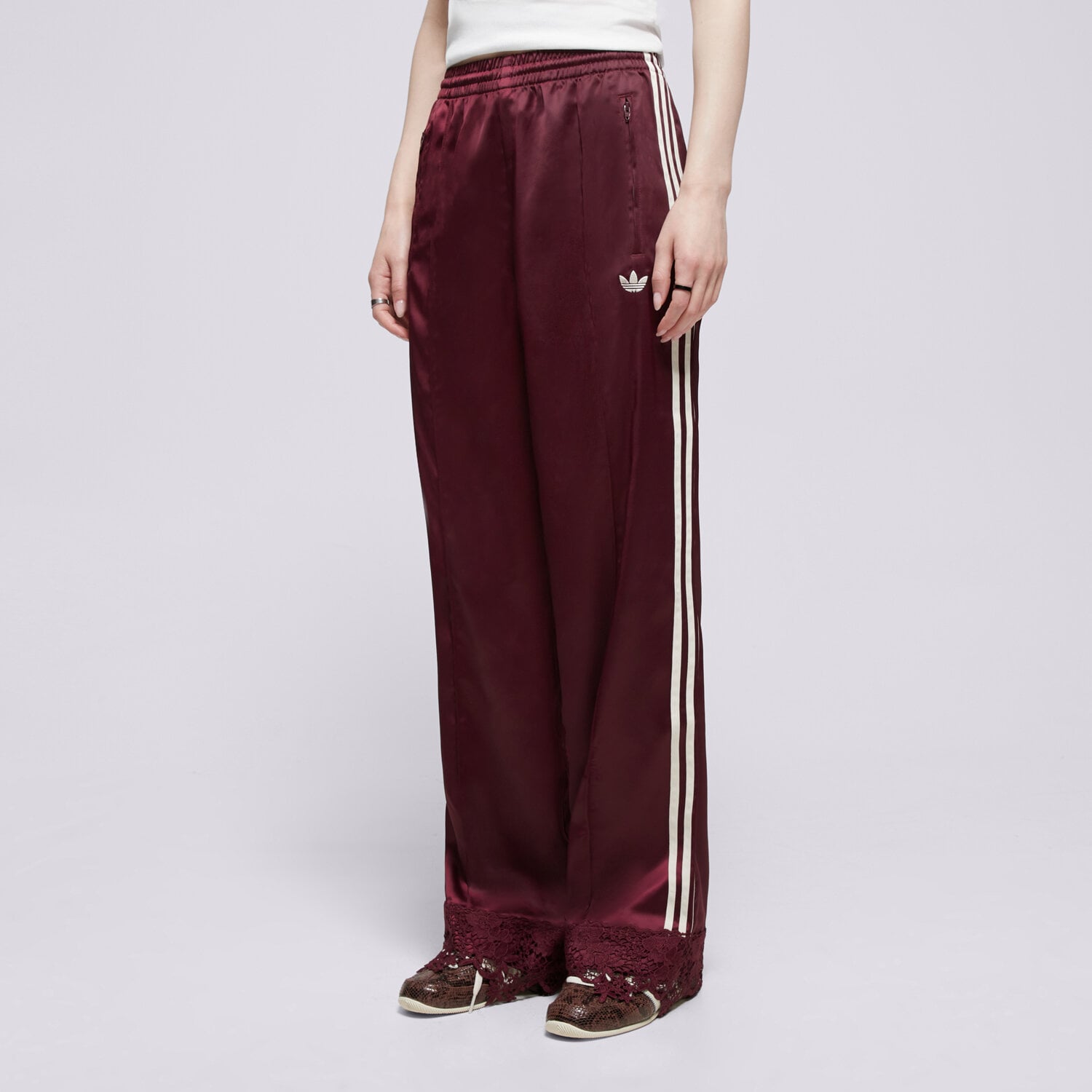 adidas Pantaloni  Satin Lace Track Pants Loose Firebird