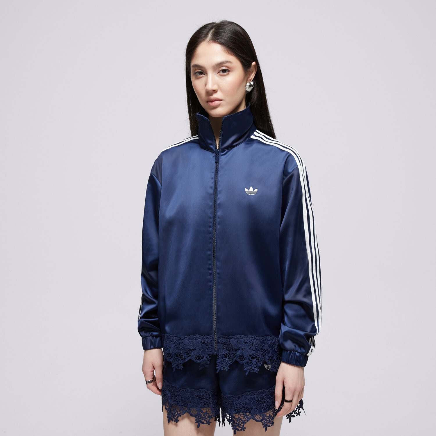 adidas Bluză Satin Lace Track Top Loose Firebird