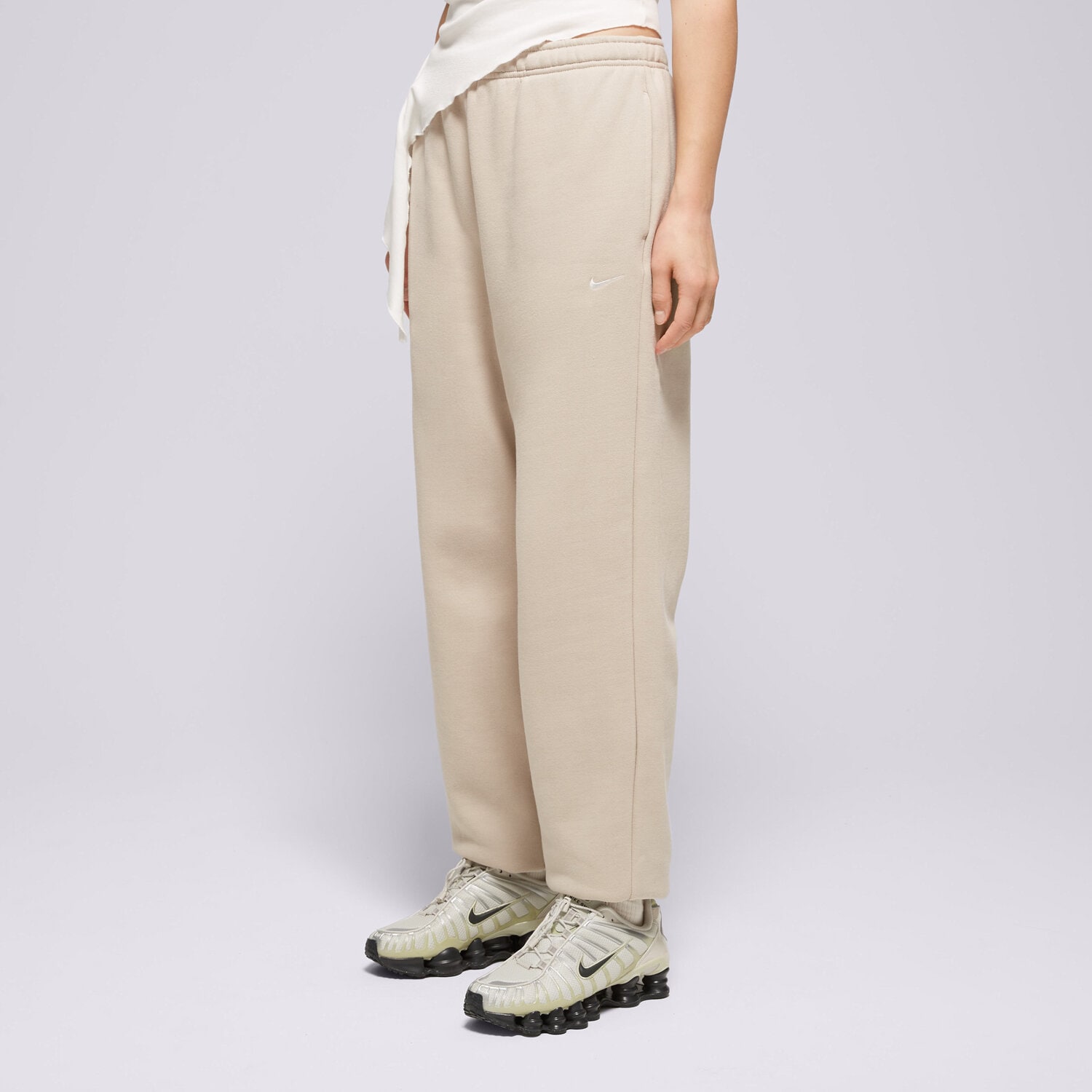 Nike Pantaloni W Nk Studio Flc Mw Hr Os