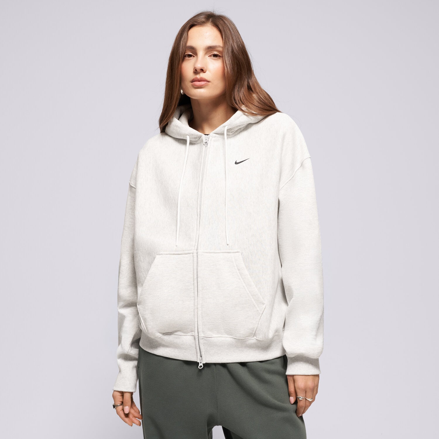 Nike Bluză Hanorac W Nk Stdo Flc Hvy Os Fz Hdy
