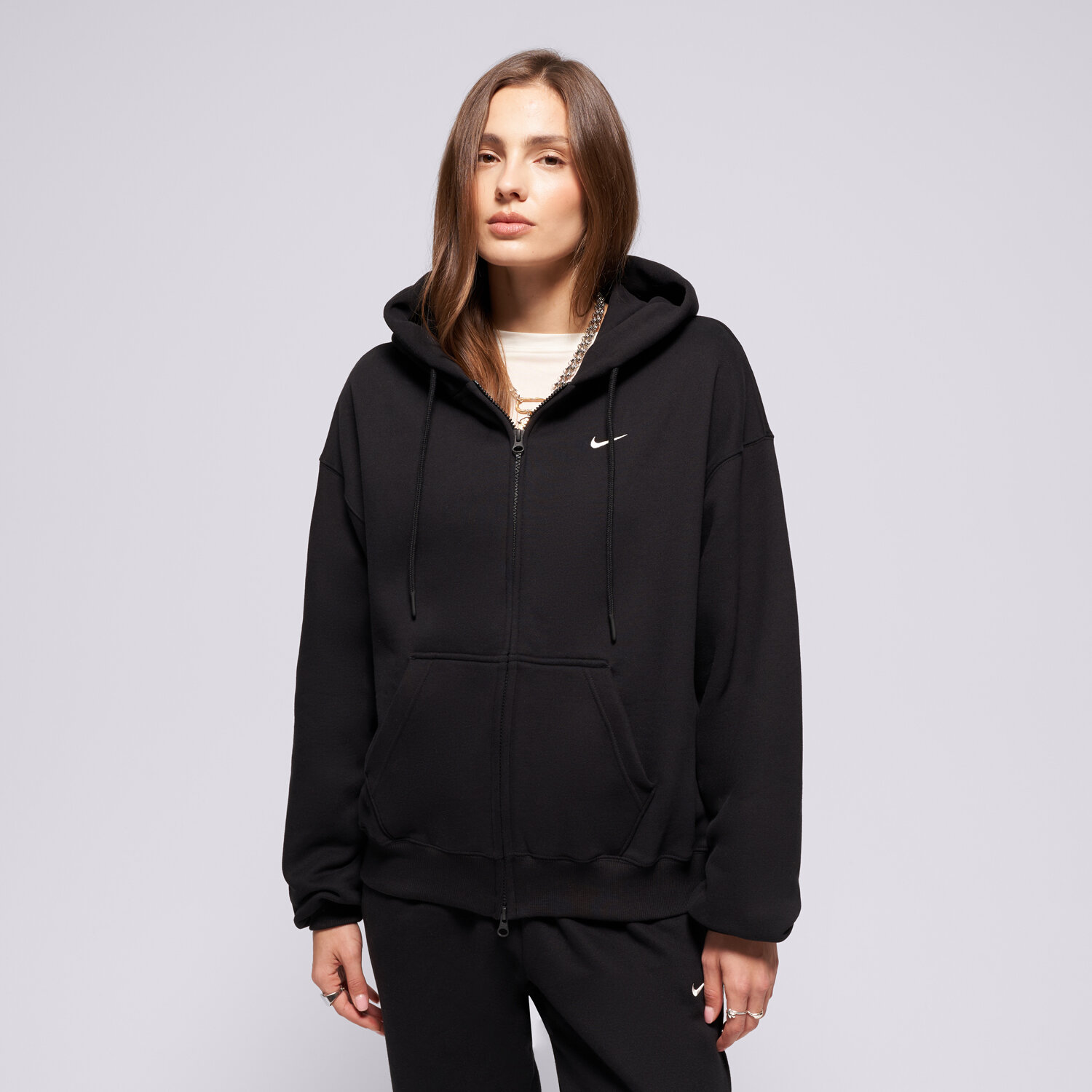 Nike Bluză Hanorac W Nk Stdo Flc Mw Os Fz Hdy