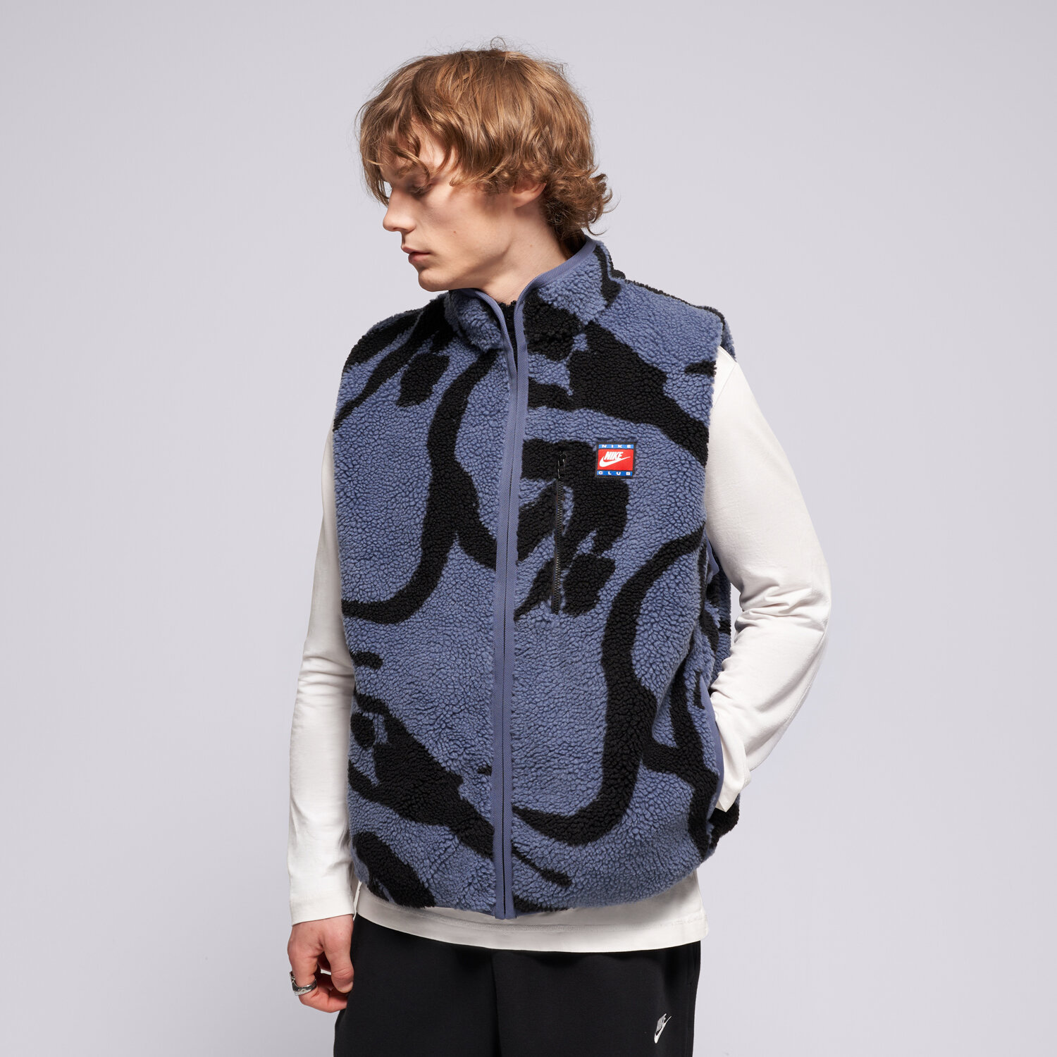 Nike Vestă M Nk Club Wntr Fz Vest Aop Tl